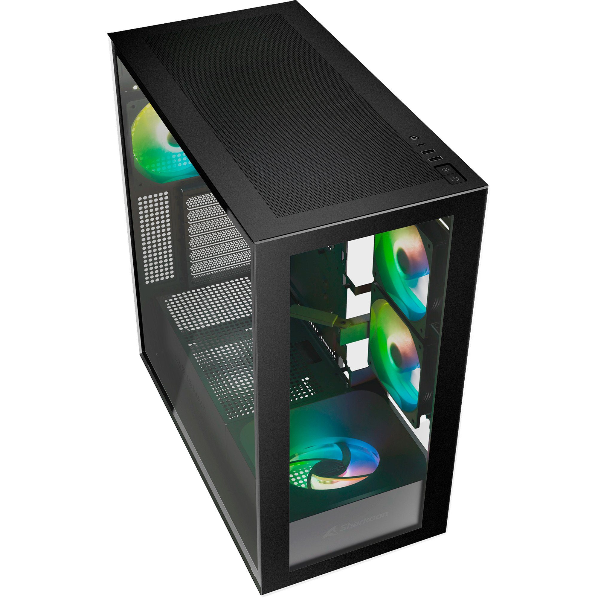 Sharkoon PC-Gehäuse Sharkoon Rebel C60 RGB, Tower-Gehäuse, (Tempered