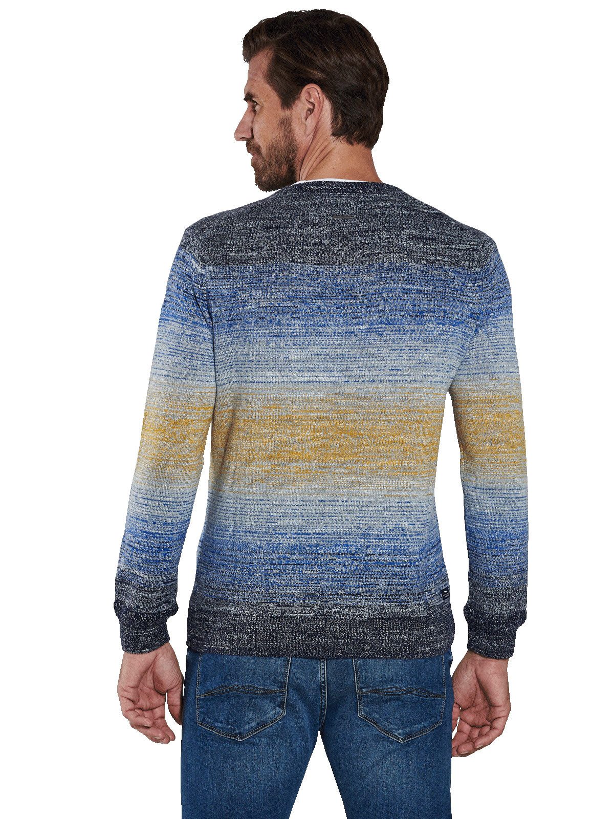Engbers Rundhalspullover Herren Pullover gestreift, Mehrfarbig