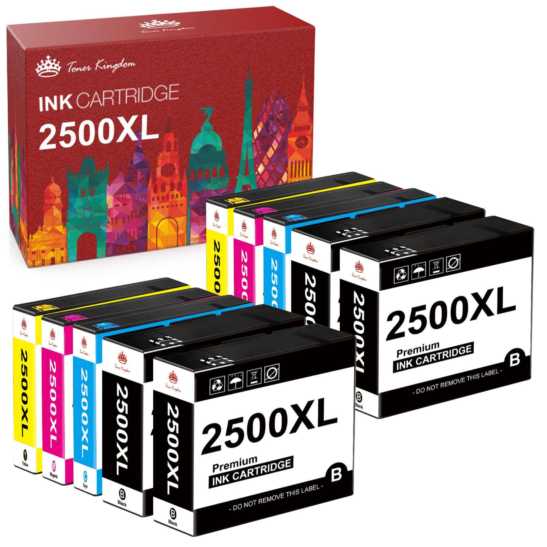 MB5155 MB5455, Tintenpatrone IB4000 Canon Kompatibel Kingdom MB5100) MB5400 2500XL Toner Multipack MB5450 MB5000 IB4050 XL 10PK MB5150 IB4150 PGI-2500 (Canon MB5050 Maxify PGI MB5300 MB5350