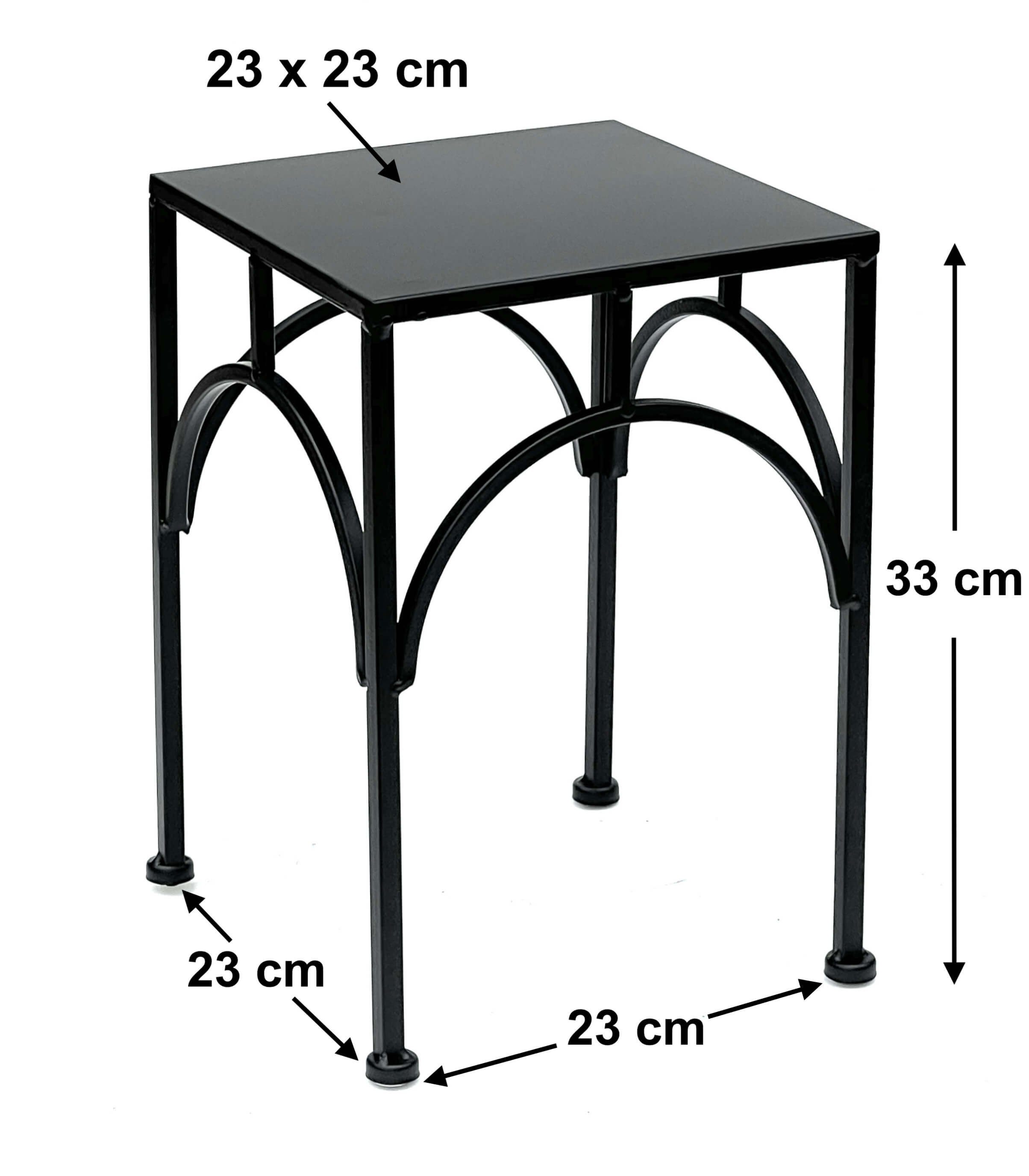 DanDiBo Blumenhocker Metall Schwarz Eckig 38 - 28 cm Beistelltisch 96449 günstig online kaufen