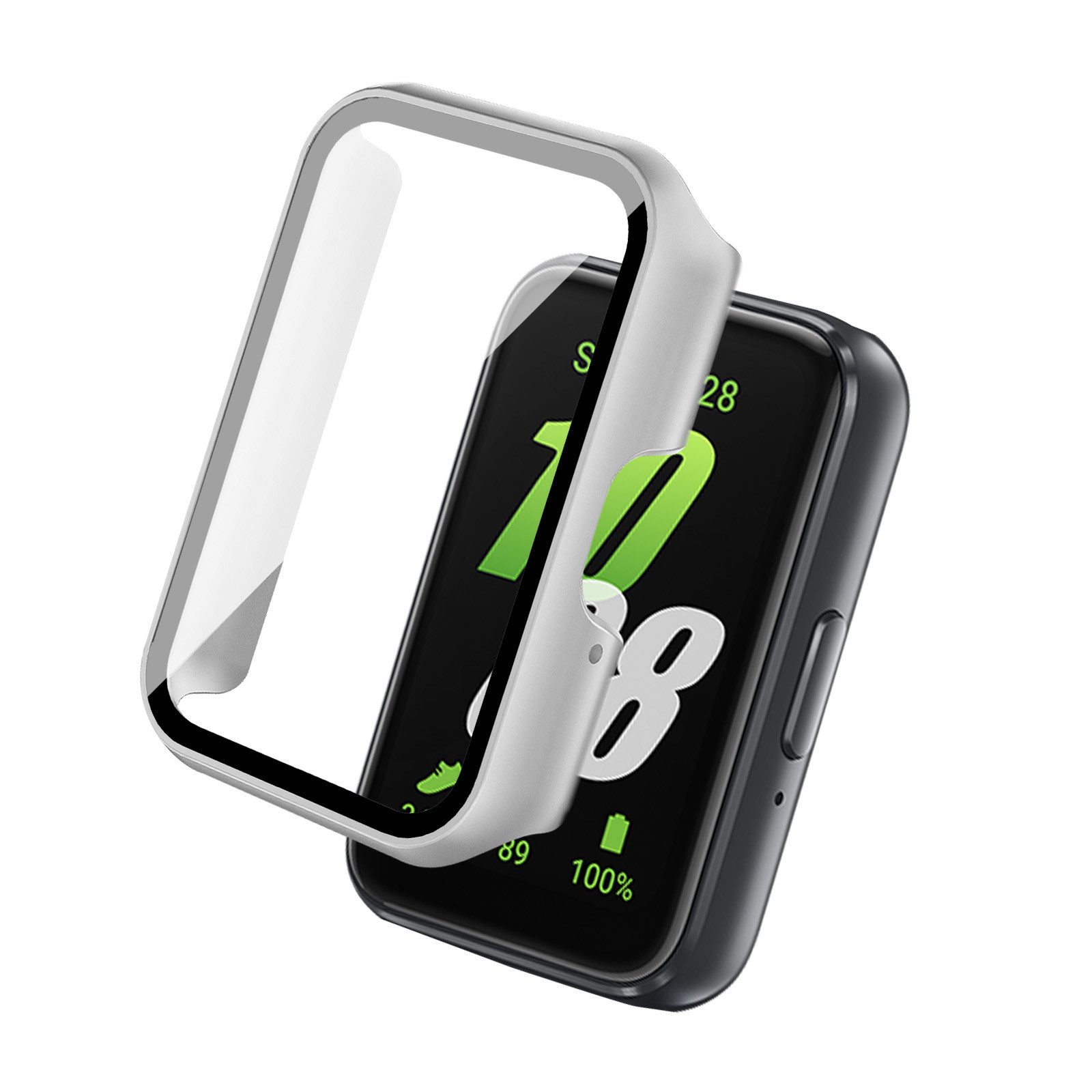 Tec-Expert Smartwatch-Hülle Hülle mit integriertem Displayschutz für Samsung Galaxy Fit3 40 mm, Rundum Schutz Cover Case Bumper stoß-und kratzfest robust