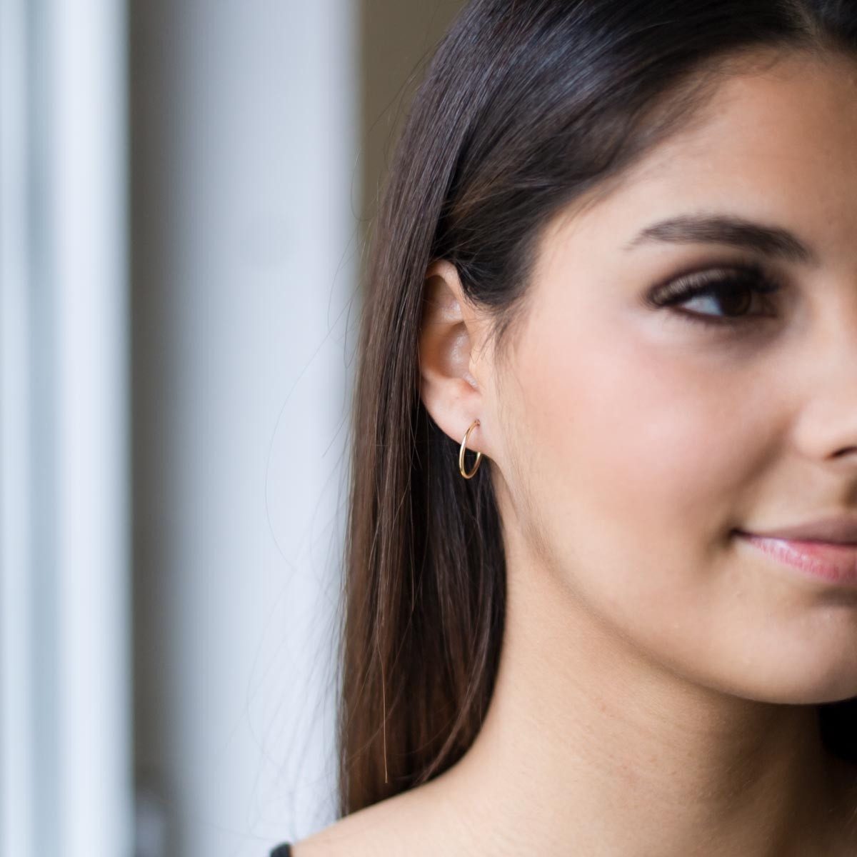 Materia Paar Creolen Gold Ohrringe Damen Ø17,5mm GO-7, aus 585 Gelbgold