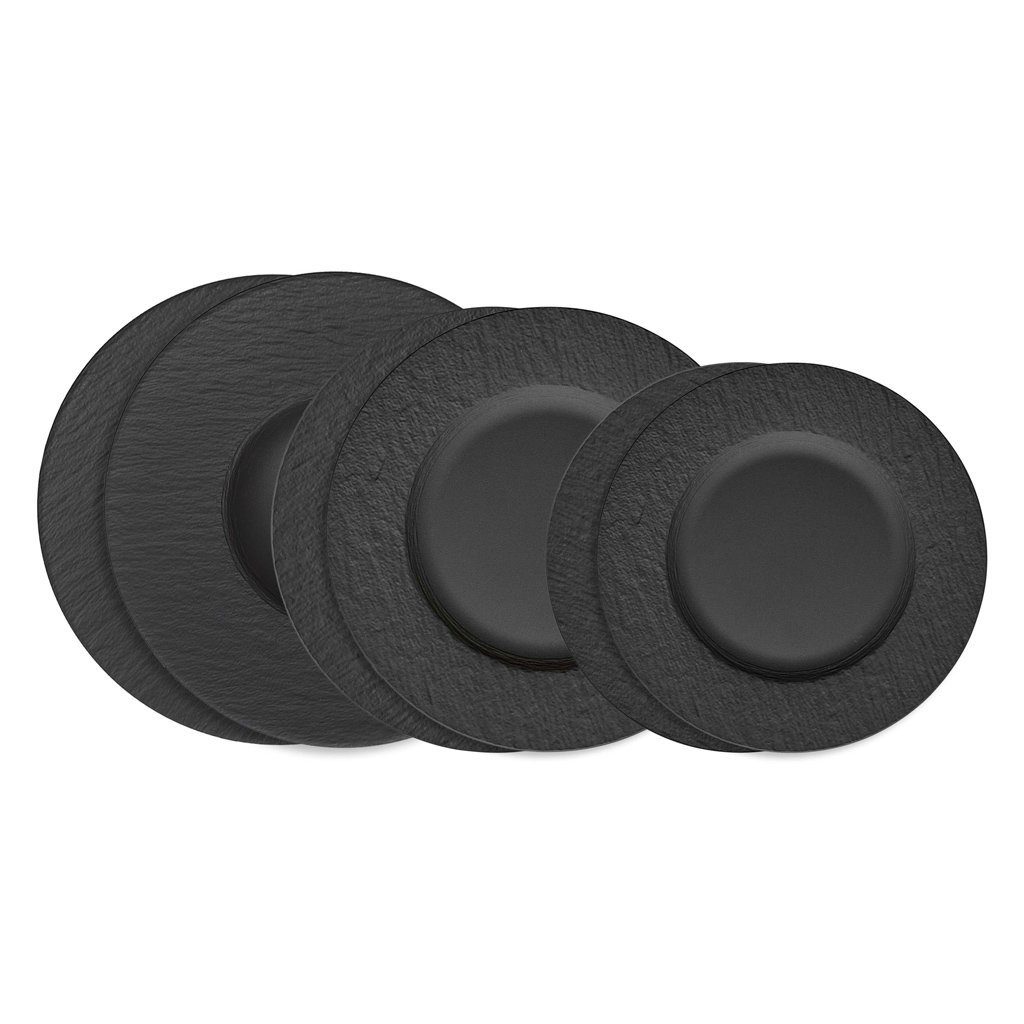 Villeroy & Boch Geschirr-Set Manufacture Rock Tellerset 6tlg, Porzellan