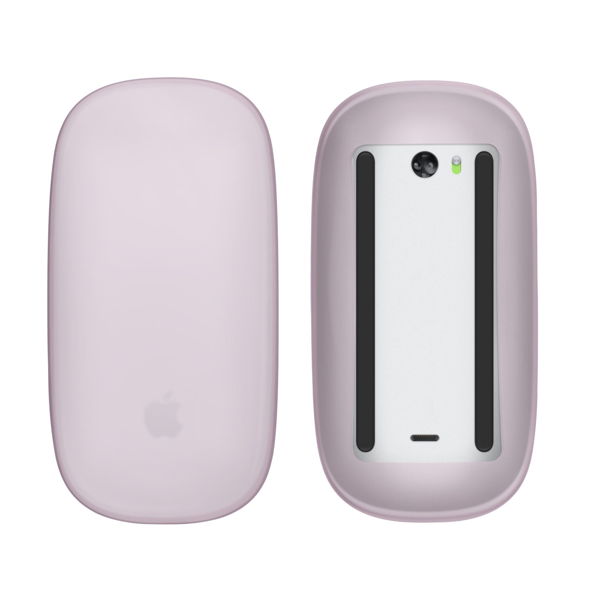 kwmobile Mausfüße Silikon Schutzhülle für Apple Magic Mouse 1 / 2 (1-St), PC Maus Cover Hülle aus softem Silikon - Lavendel