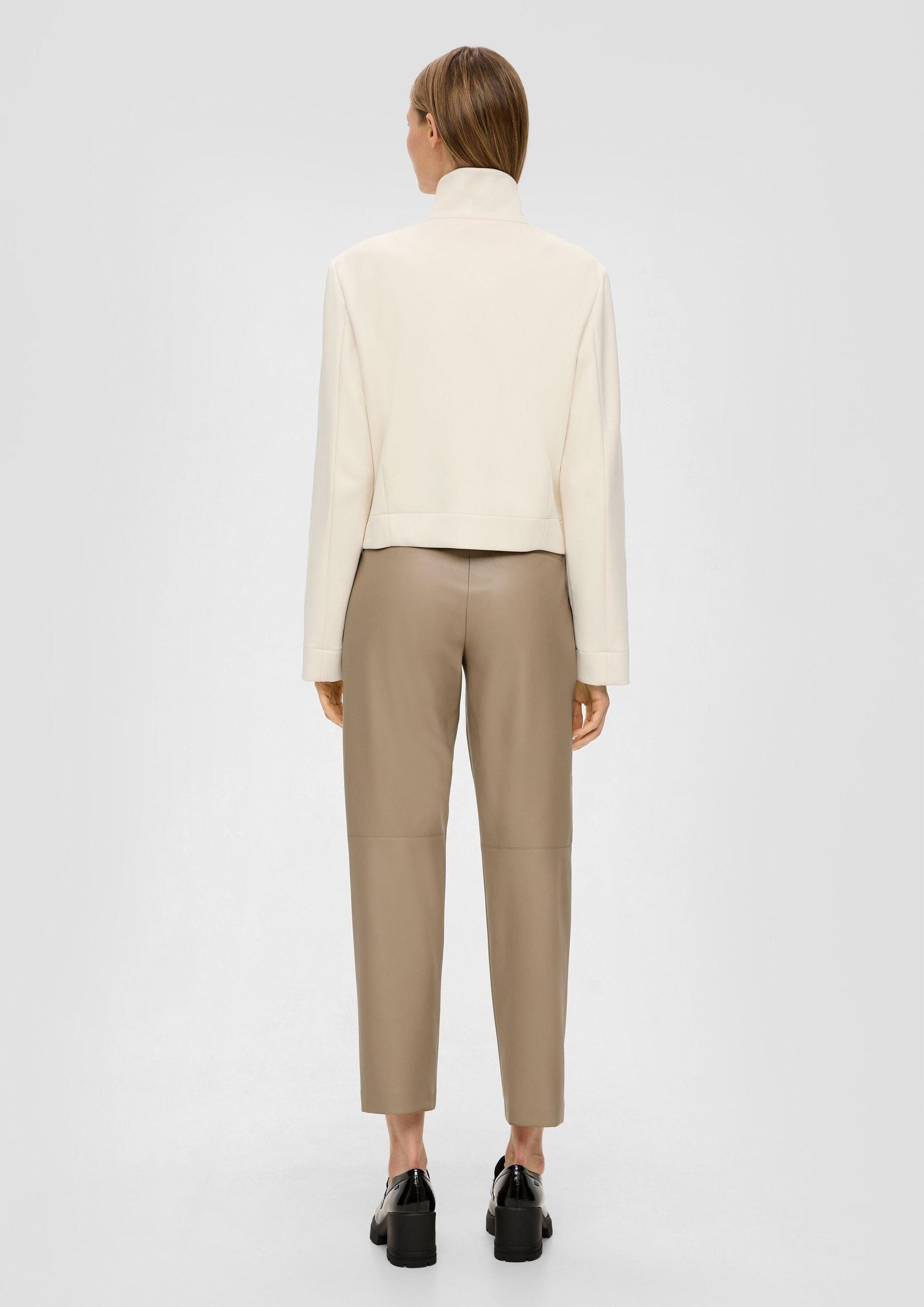 s.Oliver Funktionsjacke Indoor-Jacke Jersey-Jacke mit Stehkragen