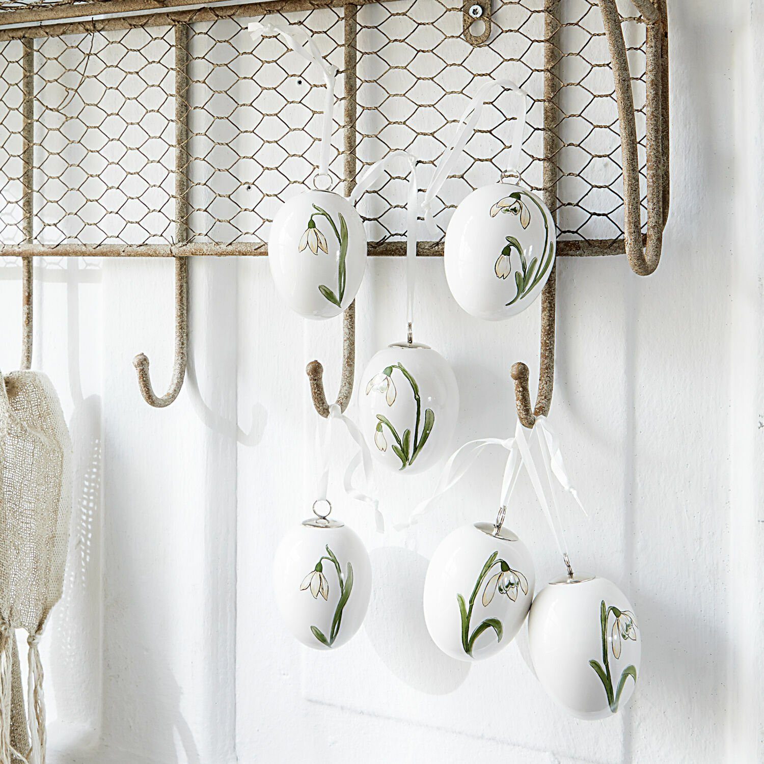 Mirabeau Osterei Osterei 6er Set Willmare weiß/grün