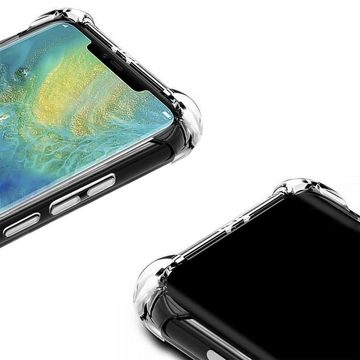 CoolGadget Handyhülle Anti Shock Rugged Case für Huawei Nova 5T 6,26 Zoll, Slim Cover mit Kantenschutz Schutzhülle für Nova 5T Hülle Transparent
