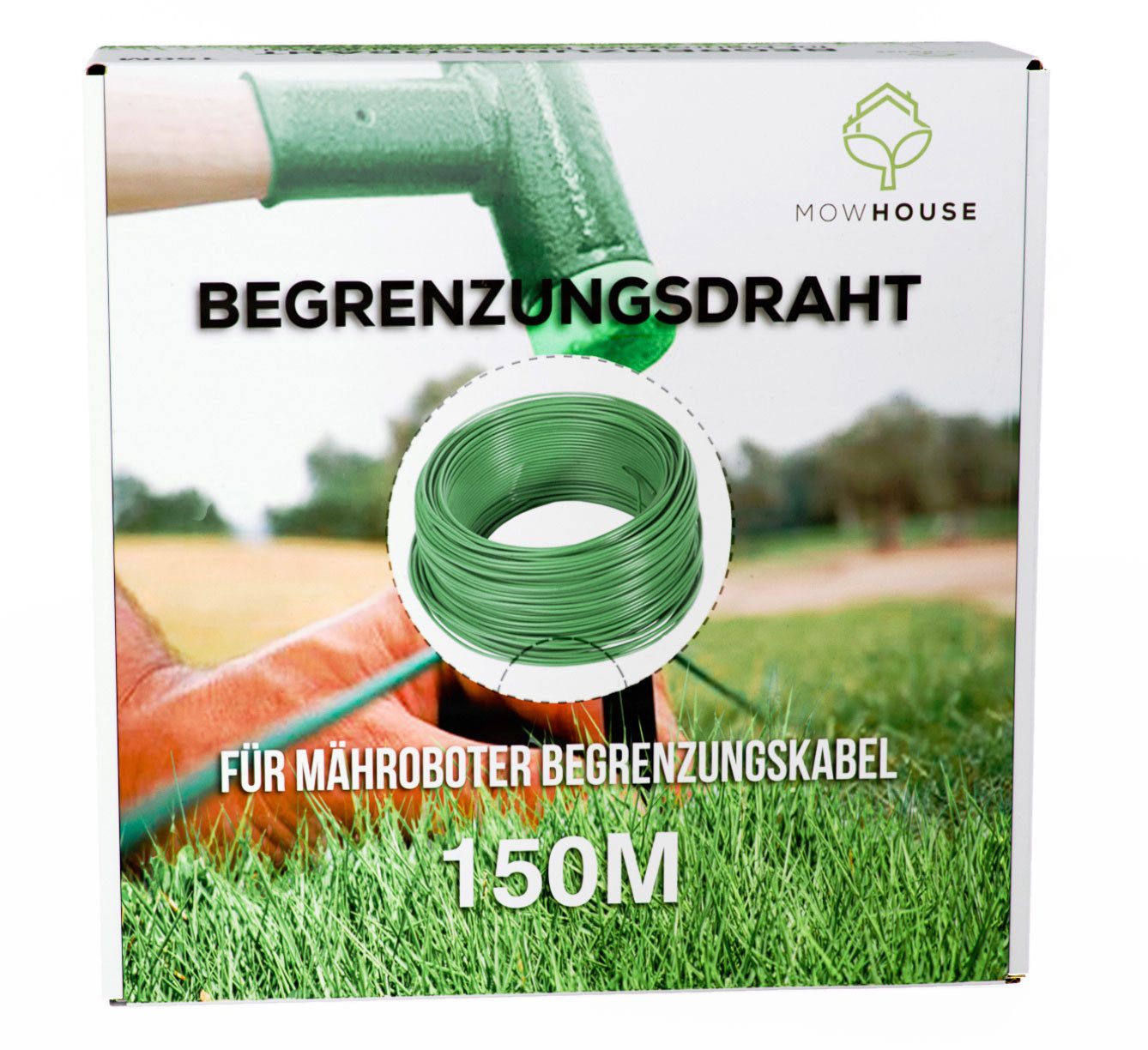 MOWHOUSE Mähroboter Begrenzungsdraht für Rasenroboter – Kabel Draht Begrenzungskabel, (15000 cm)