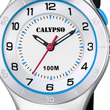 CALYPSO WATCHES Quarzuhr Calypso Jugend Uhr Analog Casual K5800/4, (Analoguhr), Jugenduhr rund, mittel (ca. 31mm), Kunststoffarmband, Casual-Style
