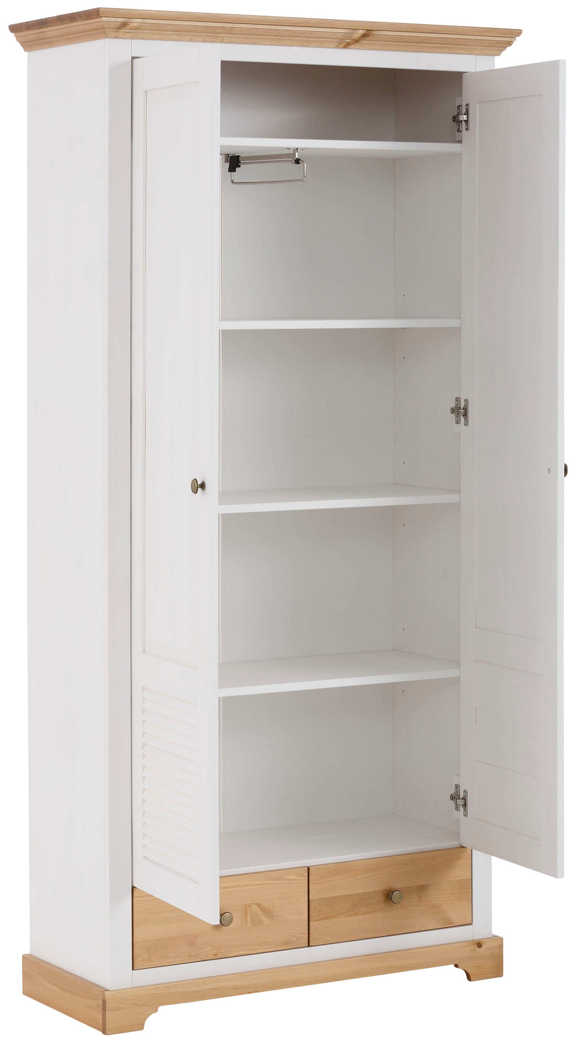 OTTO home Garderobenschrank Ayanna, Dielenschrank, Kleiderschrank, Schrank, FSC® Breite 94 cm, 2-türig, aus massiver Kiefer, FSC® – Bild 5 von 5