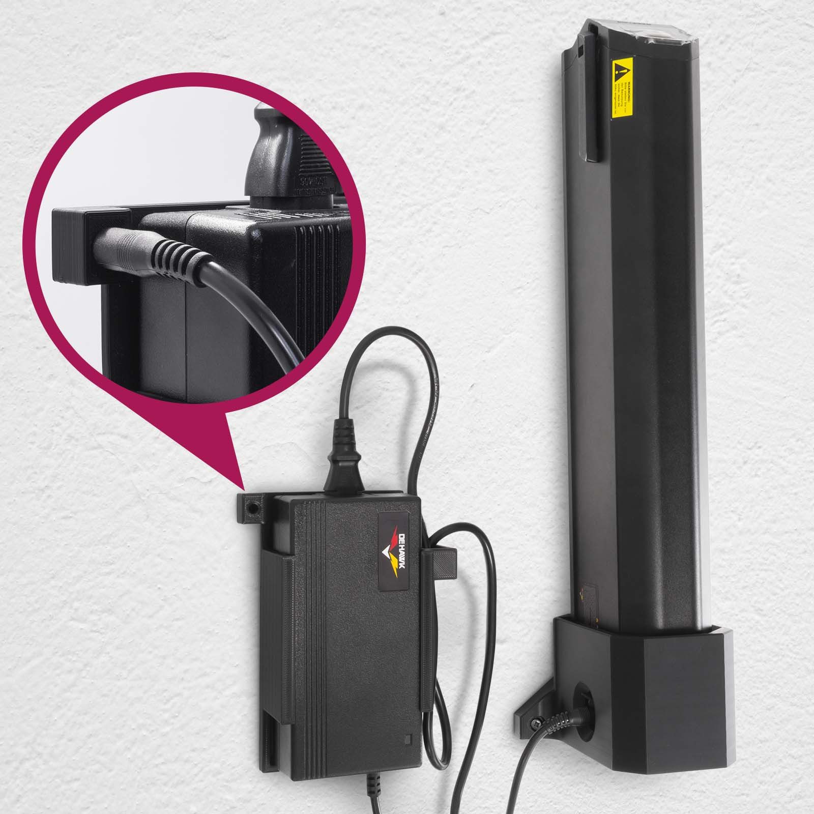 Mobilefox Wandhalterung Ladegerät Wand Halterung Reention Akku Halter für NCM E-Bike Dehawk