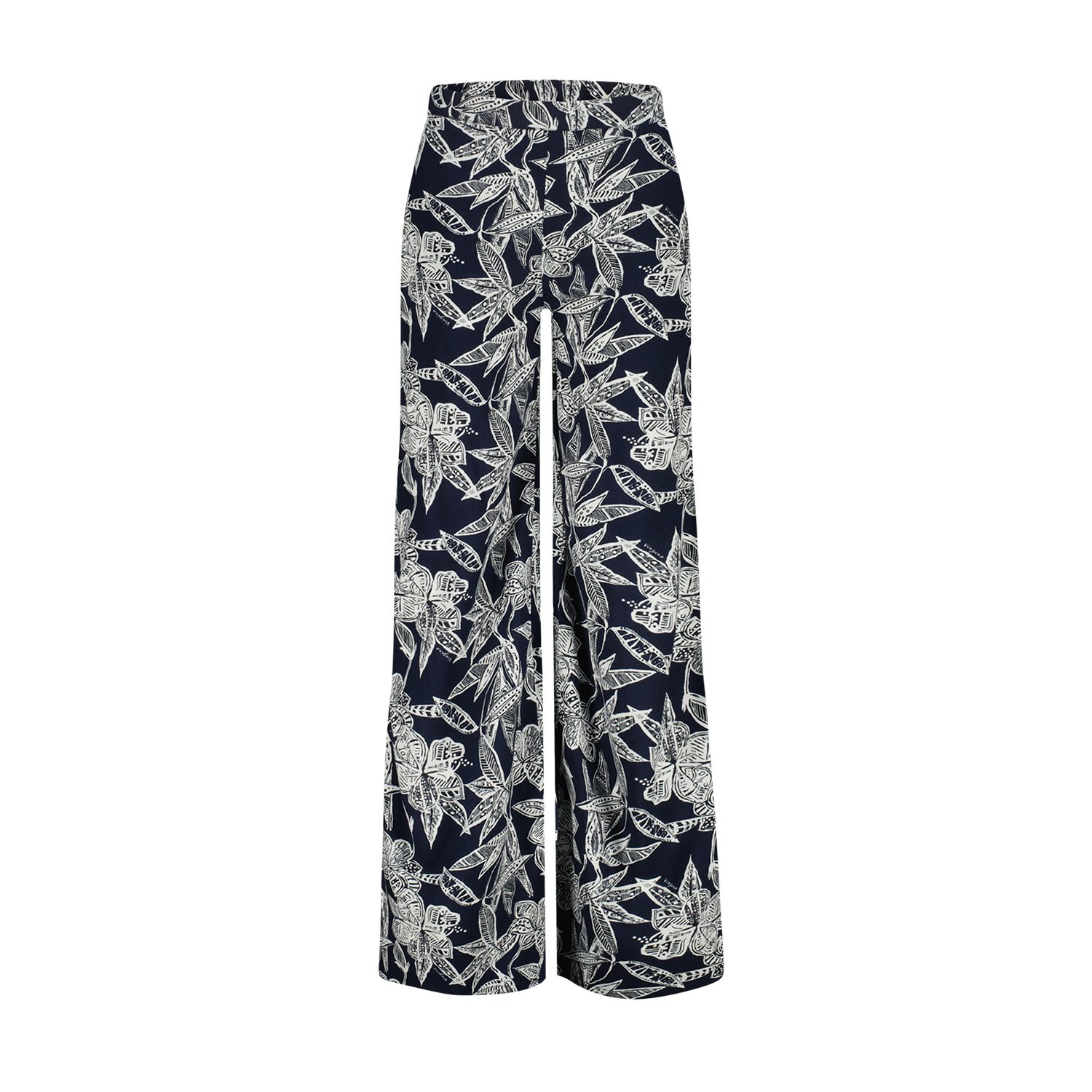 Vingino Stoffhose Mädchen Hose mit Allover-Print aus Viskose Wide Leg Dunkelblau