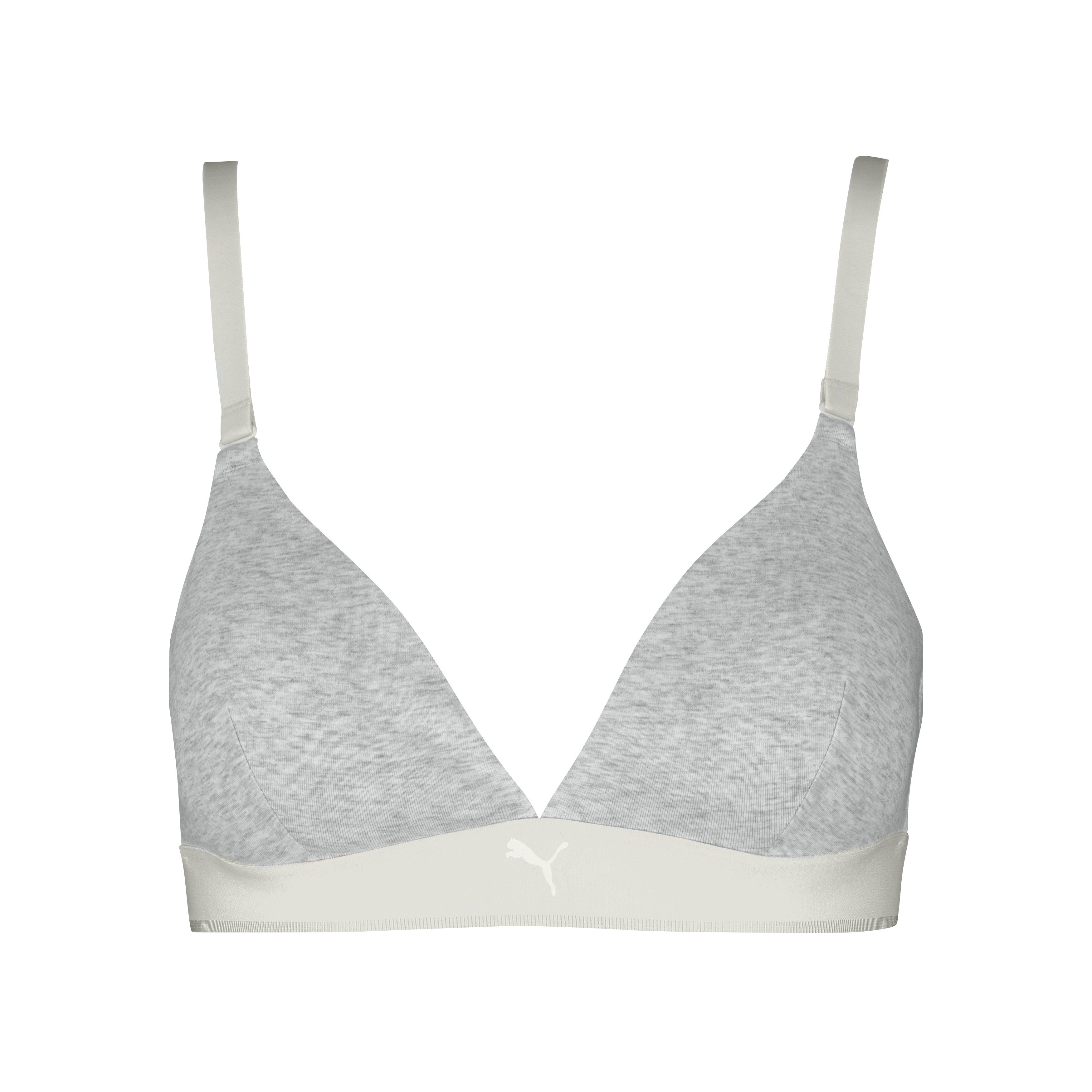 PUMA Bügelloser BH PUMA WOMEN COTTON TRIANGLE BRALETTE herausnehmbare gepolsterte Cups für anpassungsfähigen Look