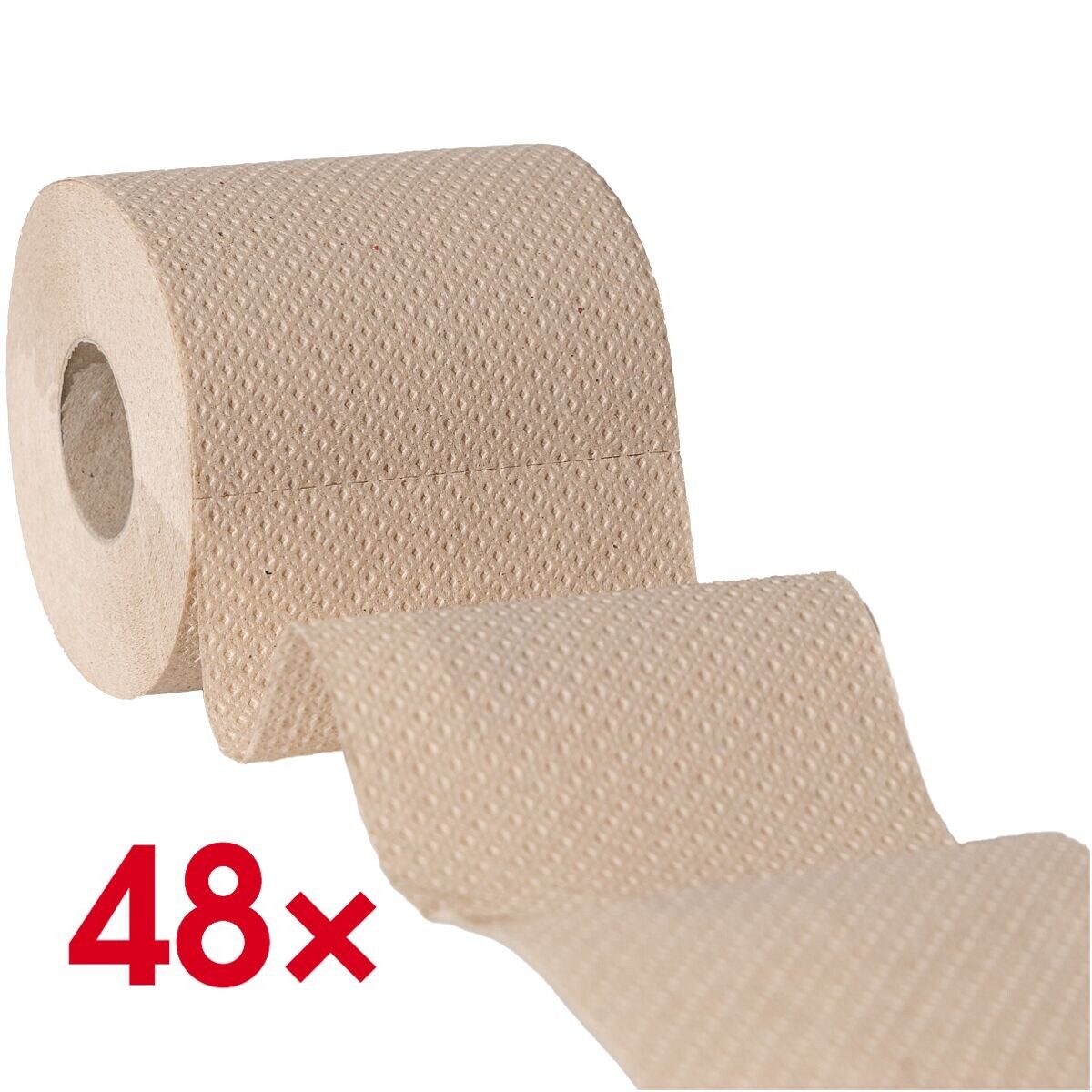 Green Hygiene® Toilettenpapier Rolf (48-St), 2-lagig, mit Prägung/ parfümfrei, 300 Blatt/Rolle