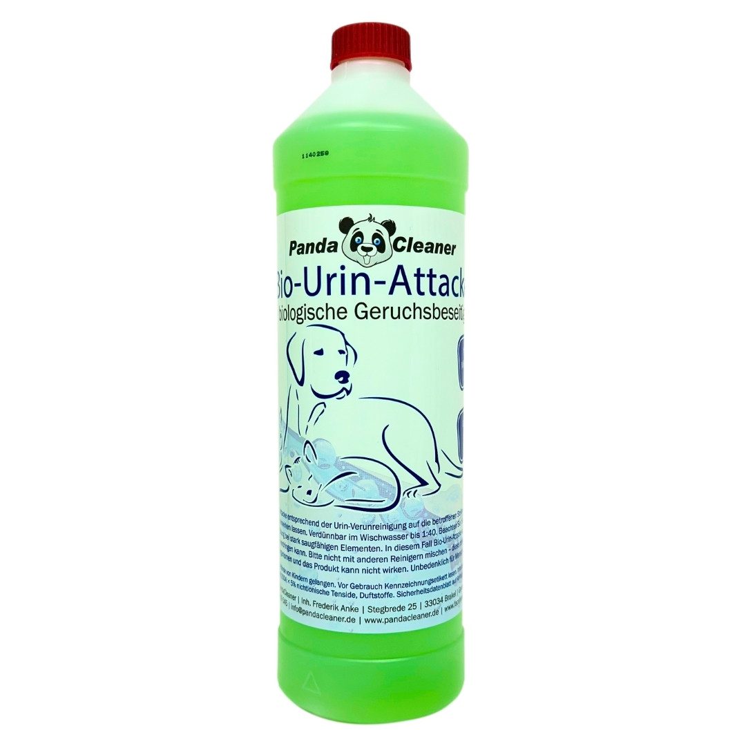 PandaCleaner Geruchsentferner Bio-Urin Attacke - Geruchsvernichter - Biologische Geruchsbeseitigung (1-St), 1l