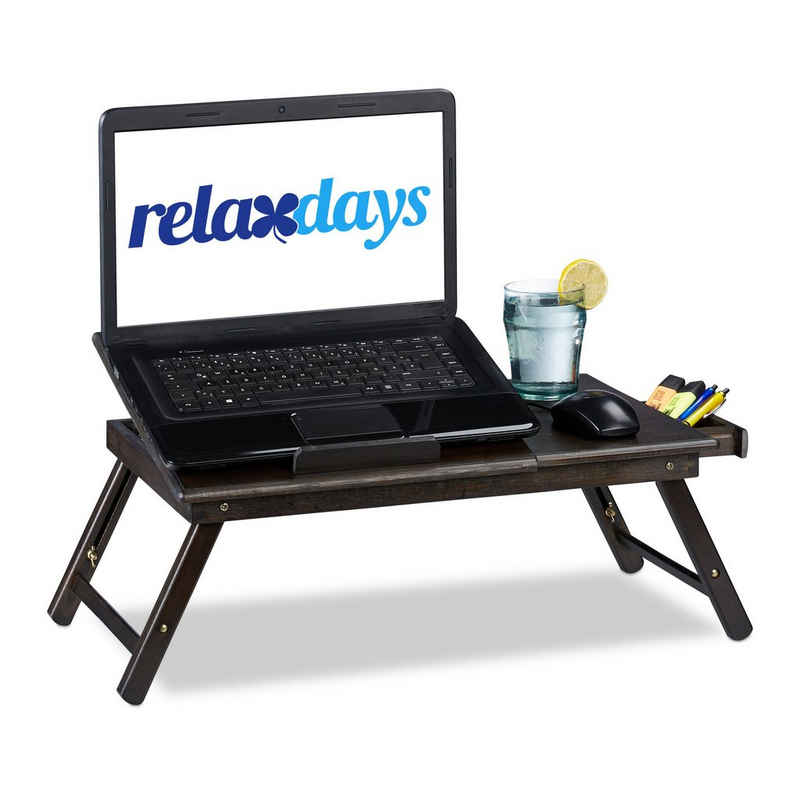 relaxdays Laptop Tablett »Bambus Laptoptisch dunkelbraun«, Bambus