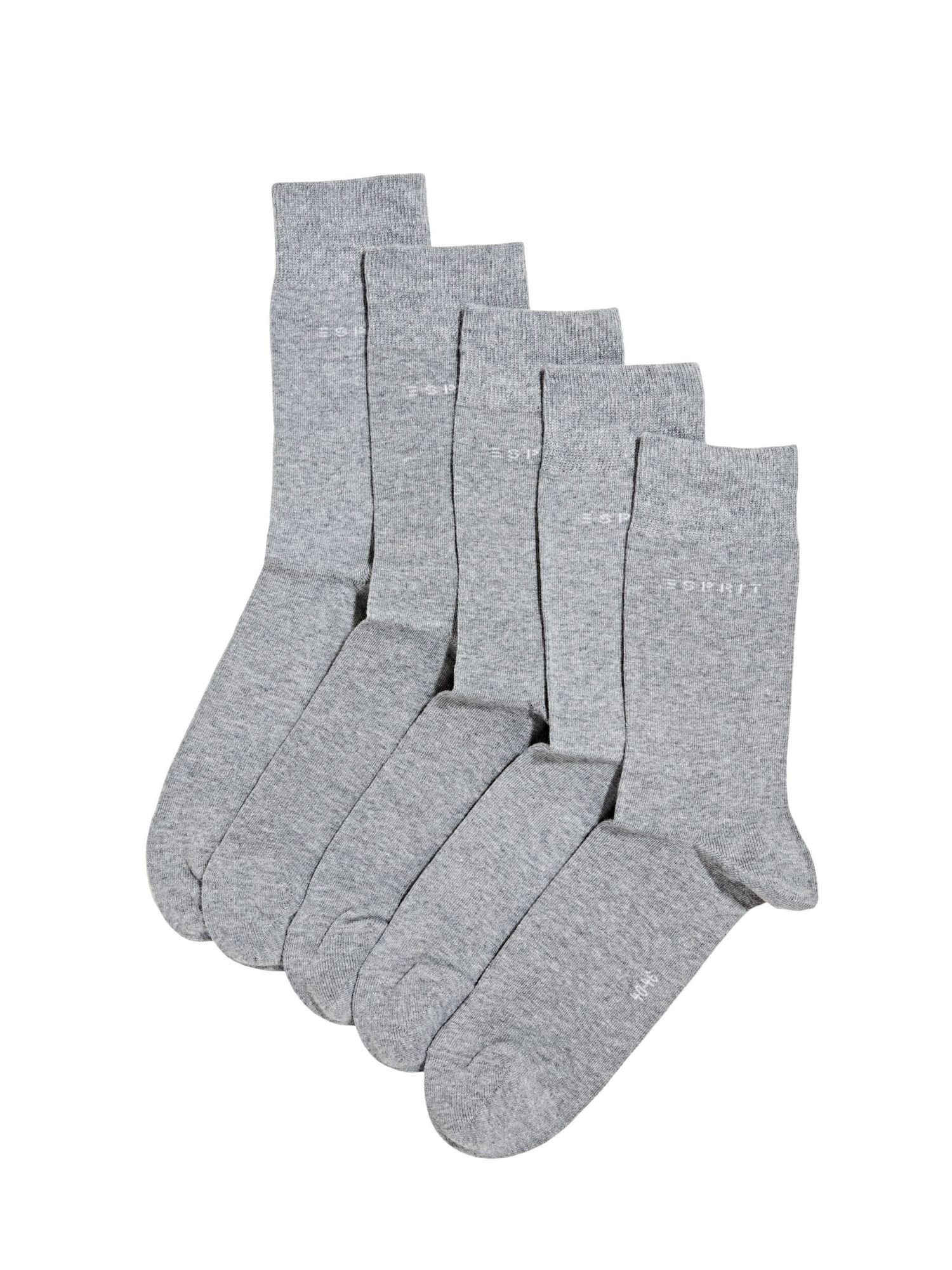 MELANGE Socken, Bio-Baumwollmix Socken 5er-Pack Esprit LIGHT GREY