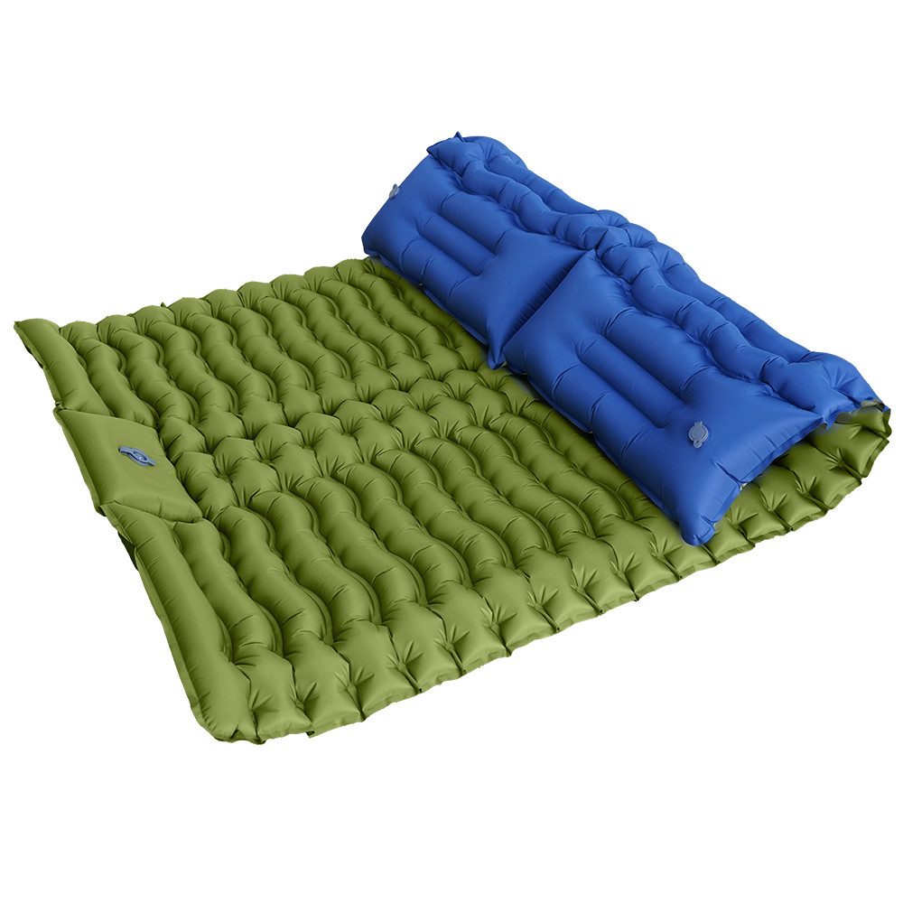 AKKEE Isomatte Camping Luftmatratze mit Kissen, Outdoor isomatte Kompakte und Leichte, Campingmatte 195×68/133CM für Wandern und Strand