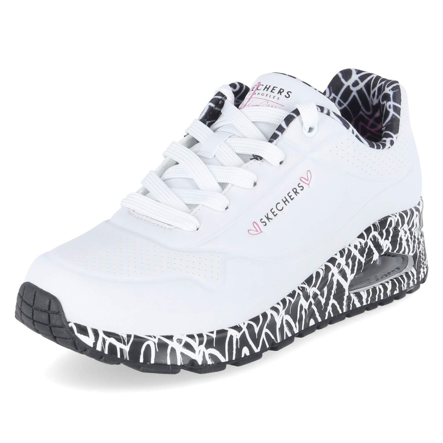 Skechers Skechers 155506 WBK Damen Synthetik weiss-kombi Slipper günstig online kaufen