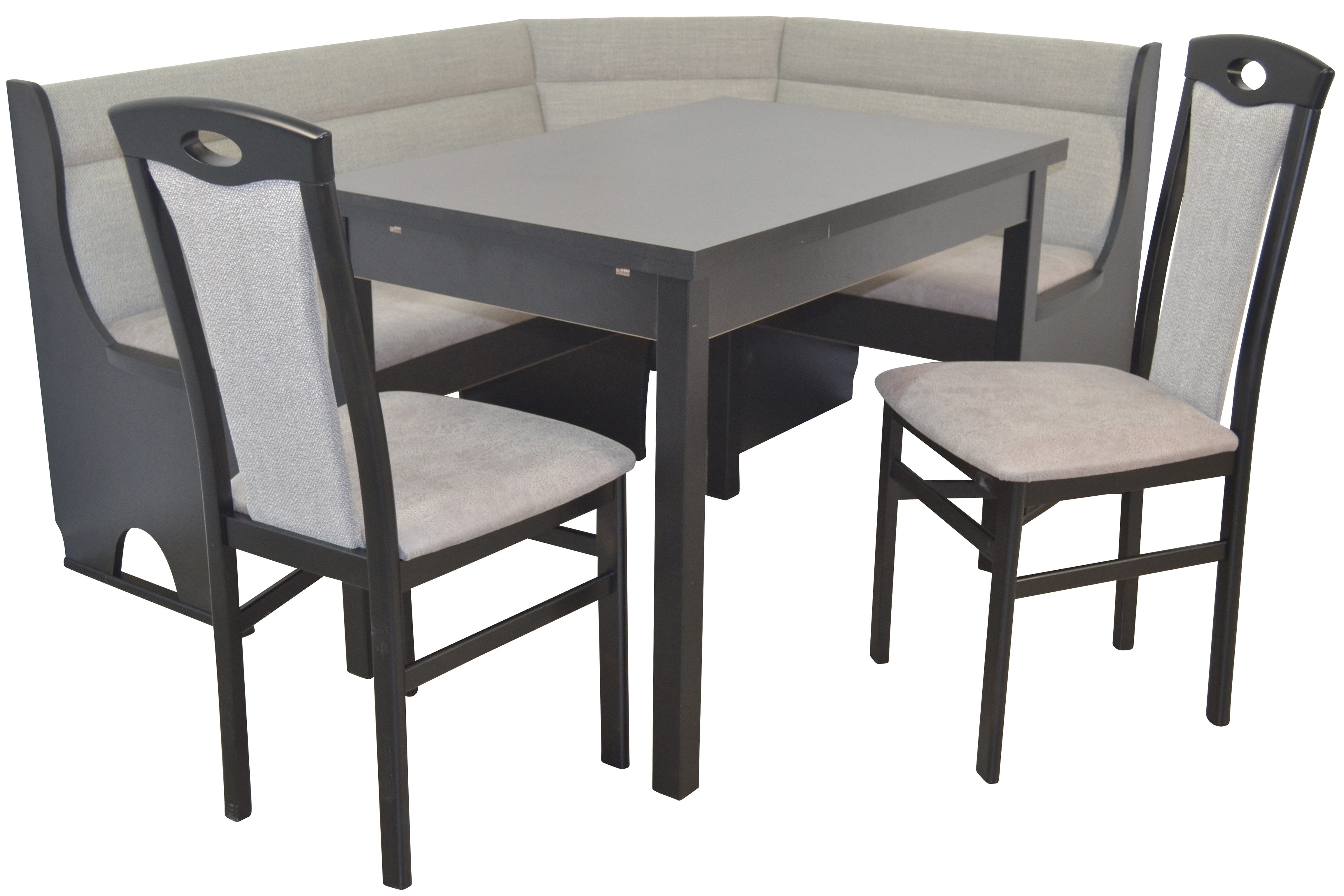 moebel-direkt-online Eckbankgruppe Lui Eckbank, Esstisch und zwei Stühle