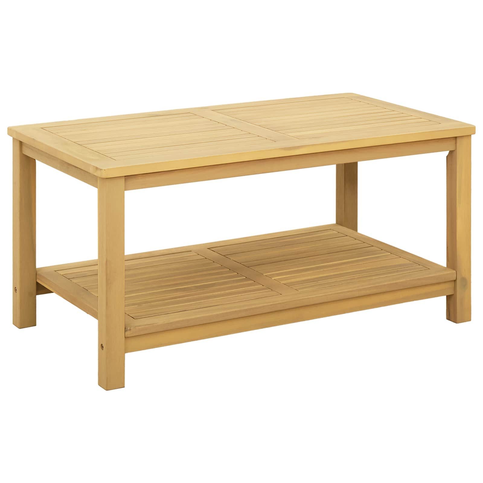 vidaXL Couchtisch Beistelltisch Öl-Natur 90 x 50 x 45 cm Massivholz (1-St)