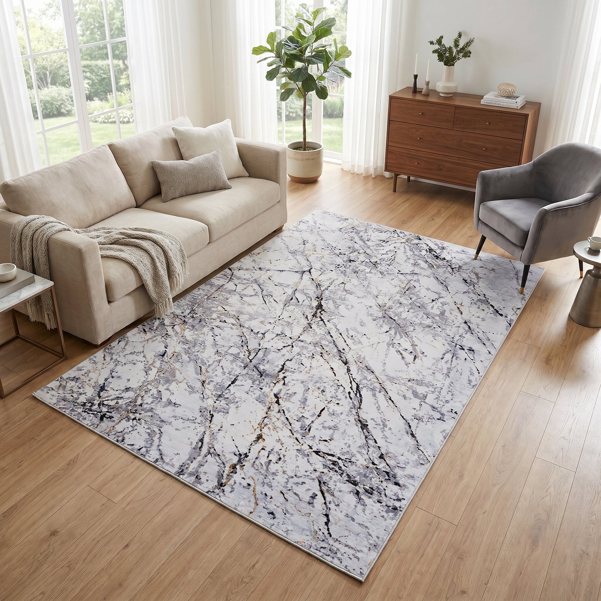 Tapiso Teppich VENEZIA, rechteckig, Höhe: 6 mm, Modernes Design und Pflegeleicht