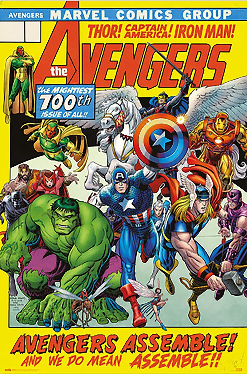 Grupo Erik Poster Marvel Poster Avengers 100th Issue 61 x 91,5 cm