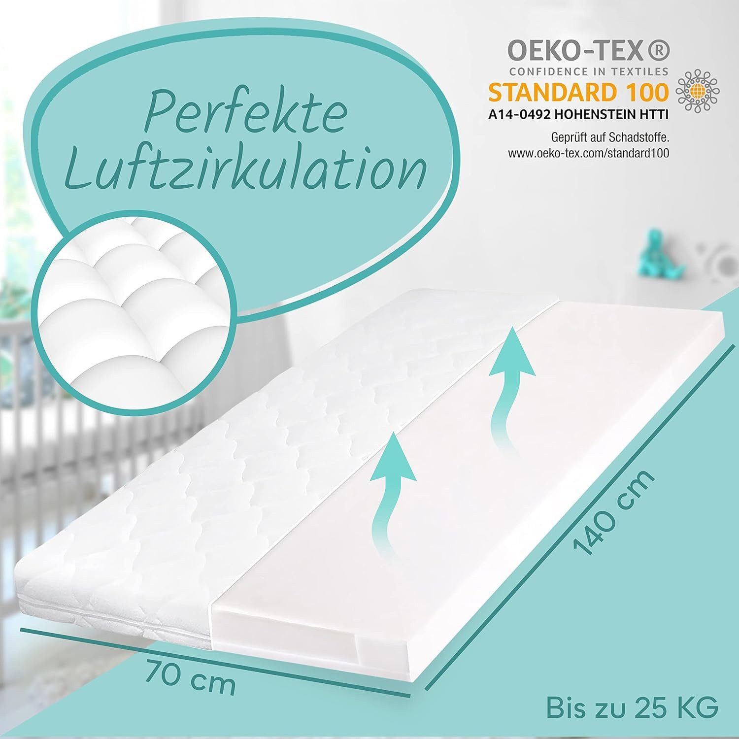 Komfortschaummatratze Babymatratze, Kindermatratze, Sun Garden, 16 günstig online kaufen