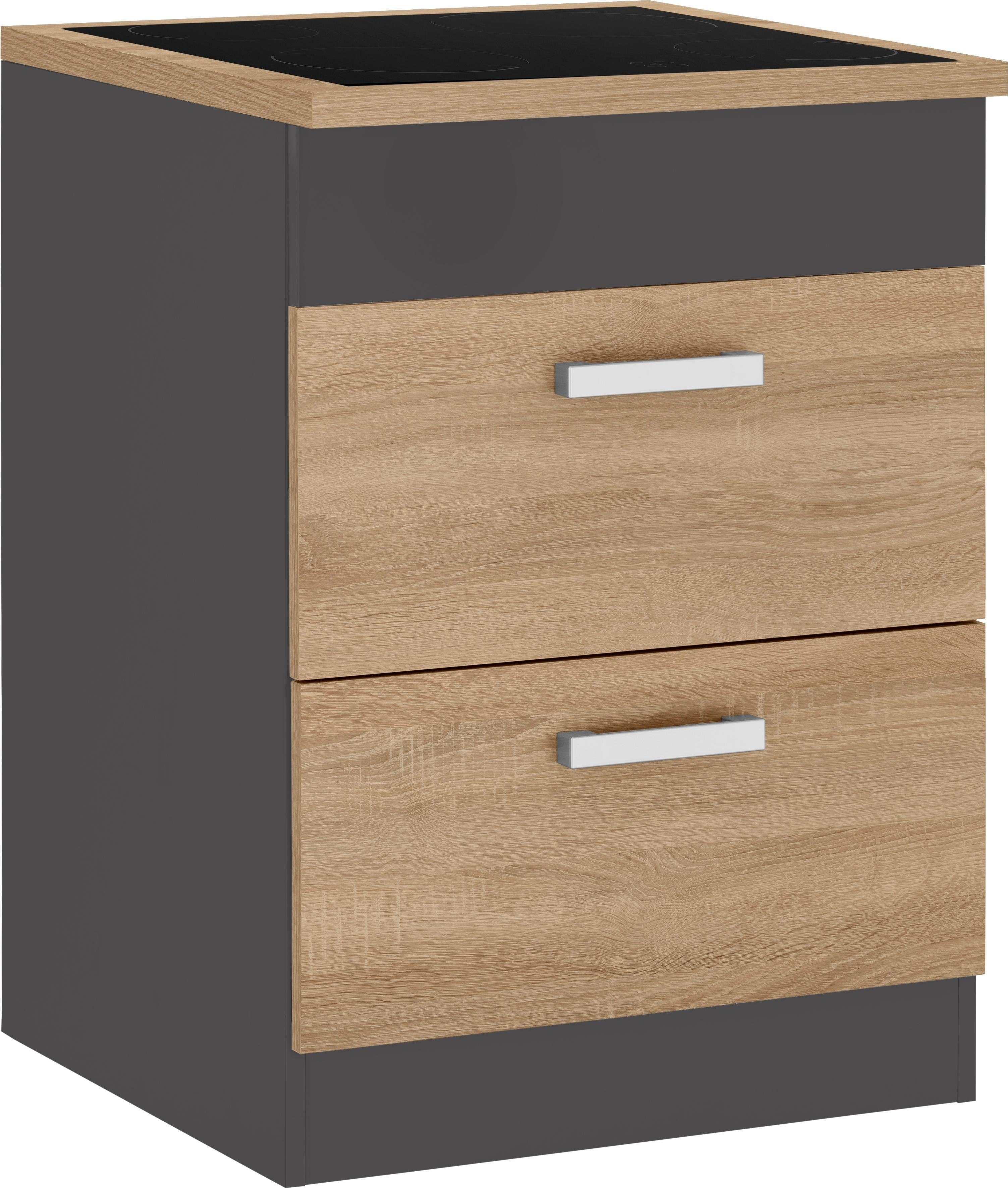 KOCHSTATION Kochfeldumbauschrank KS-Gera Breite 60 cm