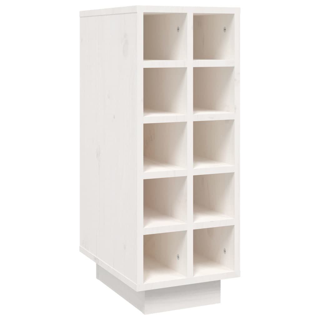 vidaXL Weinregal NA Weinregal Weiß 23x34x61 cm Massivholz Kiefer Flaschenregal Lagerung