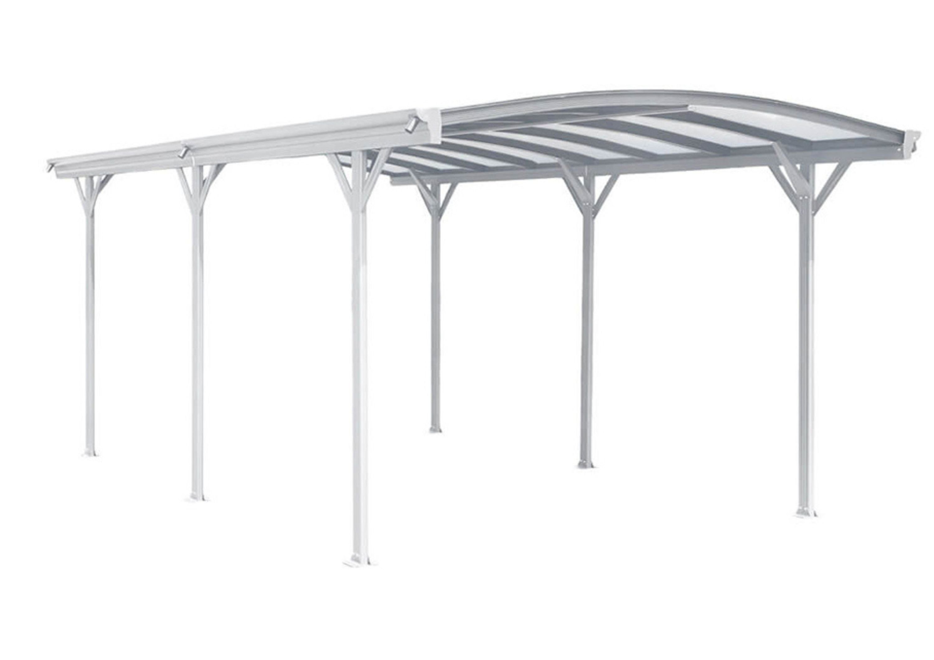 Aileenstore Einzelcarport London, (Design Carport London Bausatz), 15 m²  Abstellfläche, Aluminium-Konstruktion, Spezielle UV-beständige  Pulverbeschichtung, Doppelstegplatten UV-beschichtet aus Polycarbonat