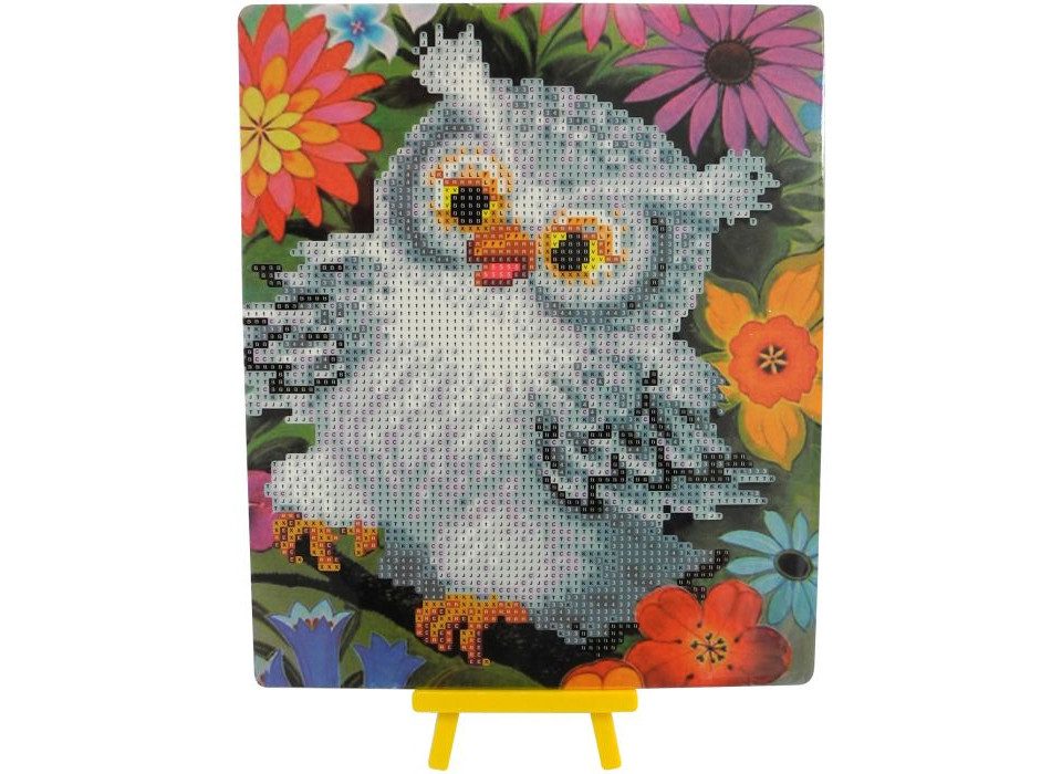 Malen nach Zahlen Diamond Painting Eule mit Aufsteller