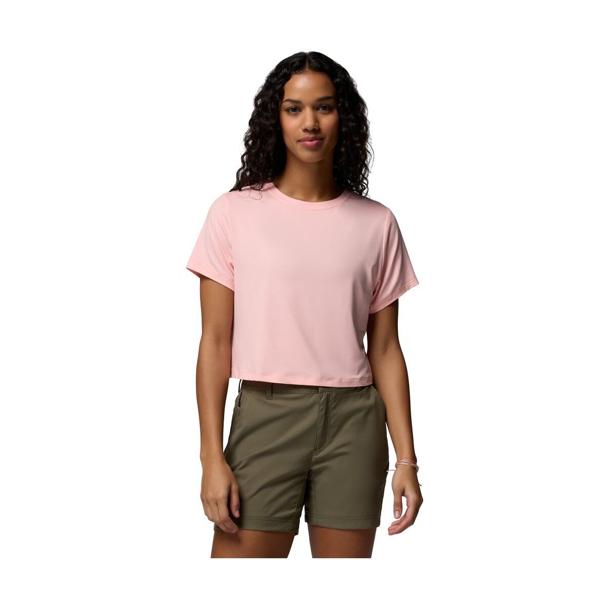 Columbia Kurzarmshirt Parsons Point Short Sleeve Tee Bequemes, feuchtigkeitsableitendes Damen-T-Shirt aus recyceltem
