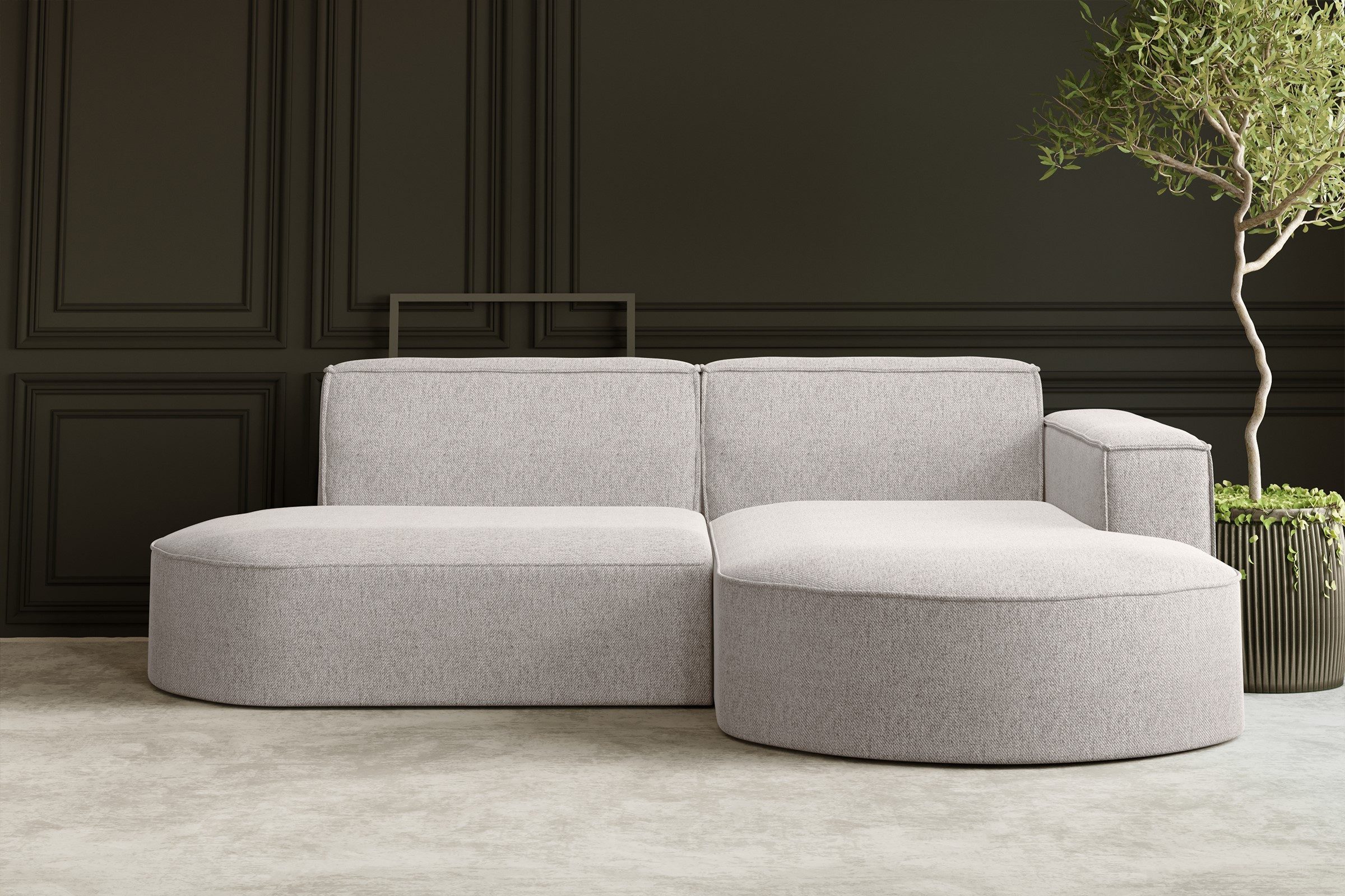 Kaiser Möbel Ecksofa Designer MODENA STUDIO L stoff Cord, Verita,Boucle, Ec günstig online kaufen