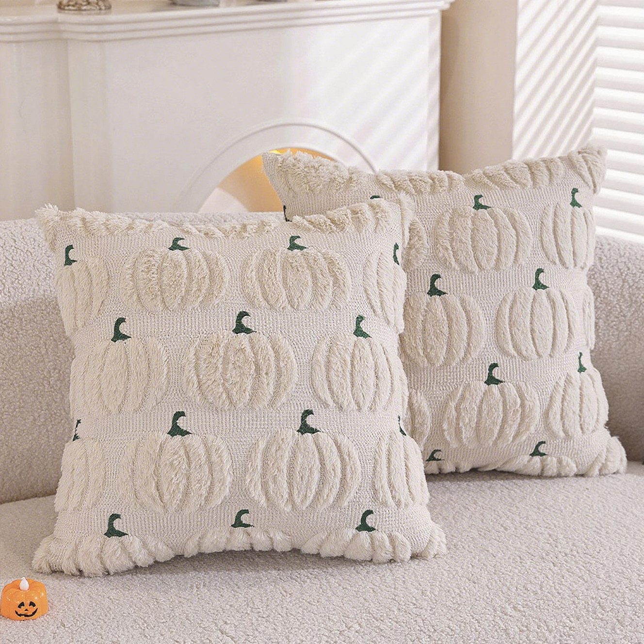 CLTYQ Kissenbezug Herbst Kürbis Kissenbezüge 45x 45 cm, (2 Stück), bestickt günstig online kaufen