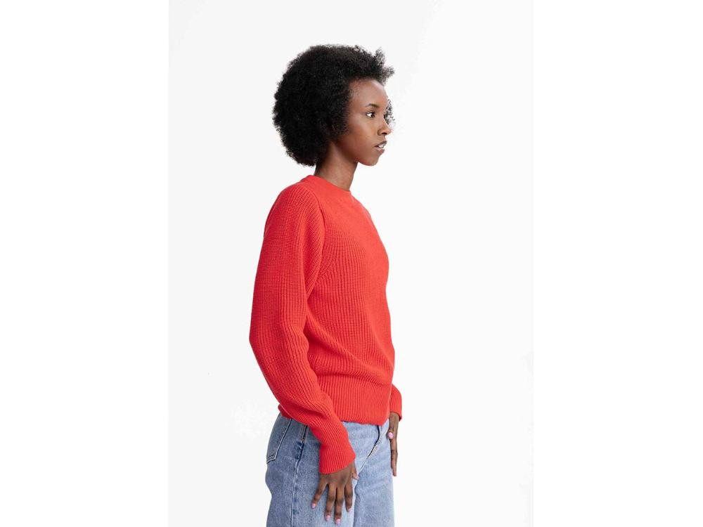 MELA Rundhalspullover MELA Bio-Damen-Strickpullover 'GAURI' mit Rundhals