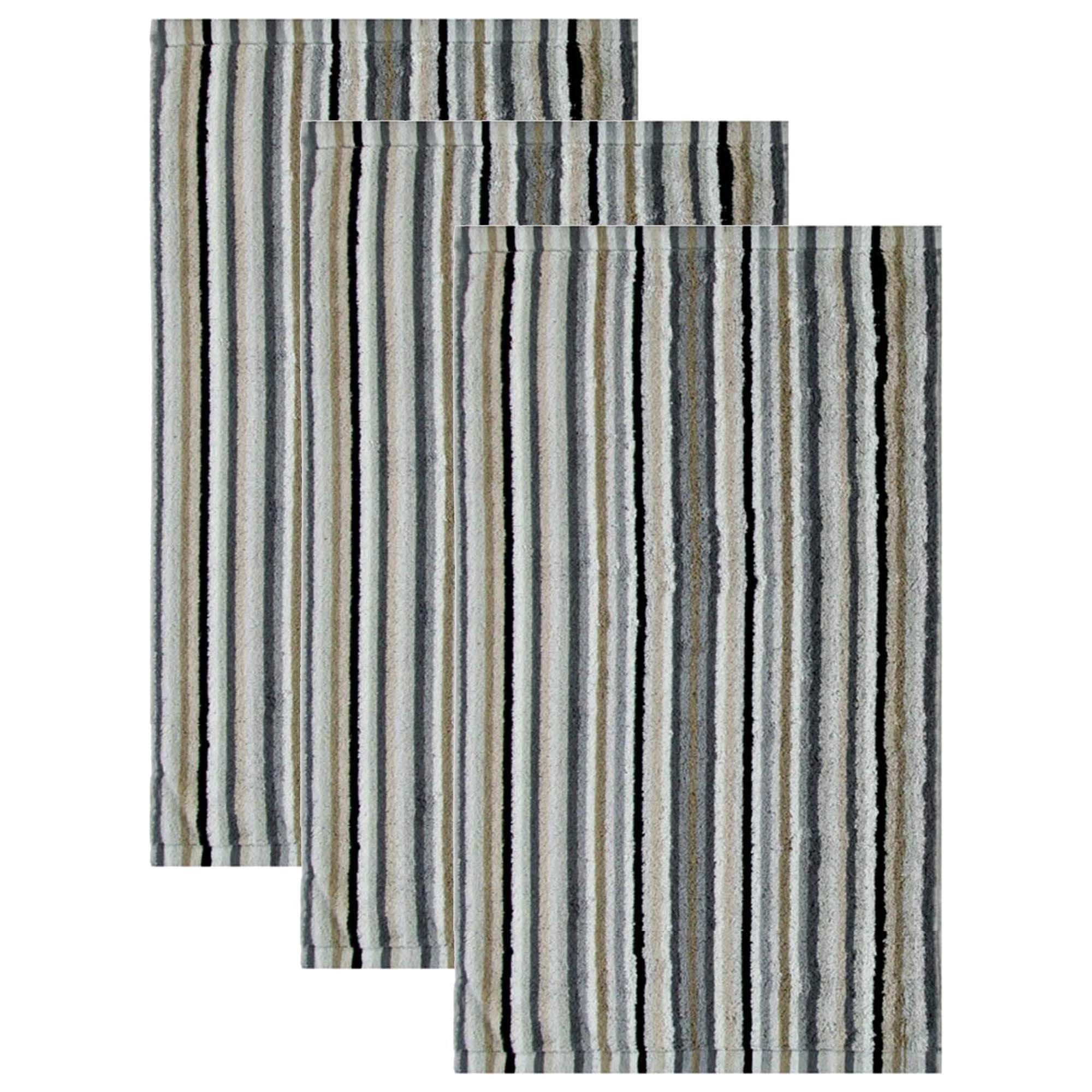 Cawö Gästehandtücher Unisex Gästetuch 3er Pack Baumwolle, Frottier (Packung, 3-St)
