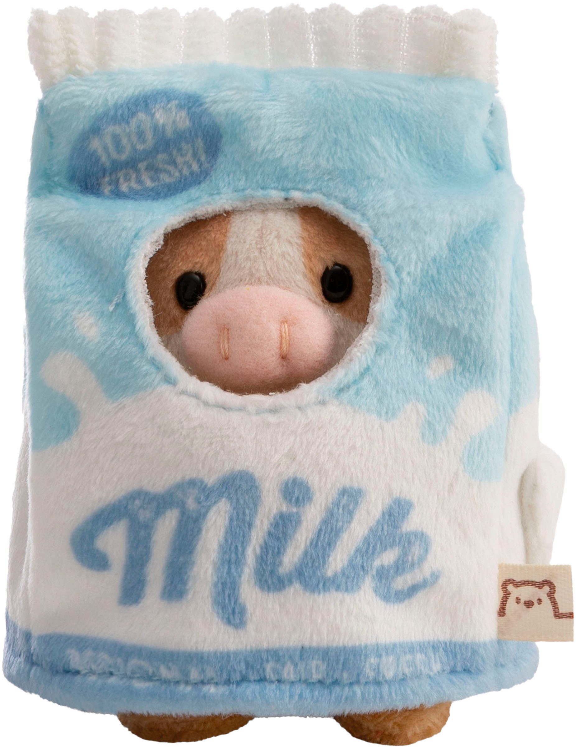 Nici Kuscheltier mymochi, Set Kuh Moono 8cm mit Milchglas & Milchtüte Kostüm (Set), in Geschenkbox