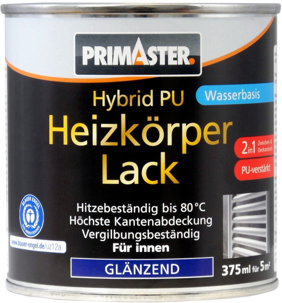 Heizkörperlack Primaster Hybrid-PU Heizkörperlack 375 ml weiß