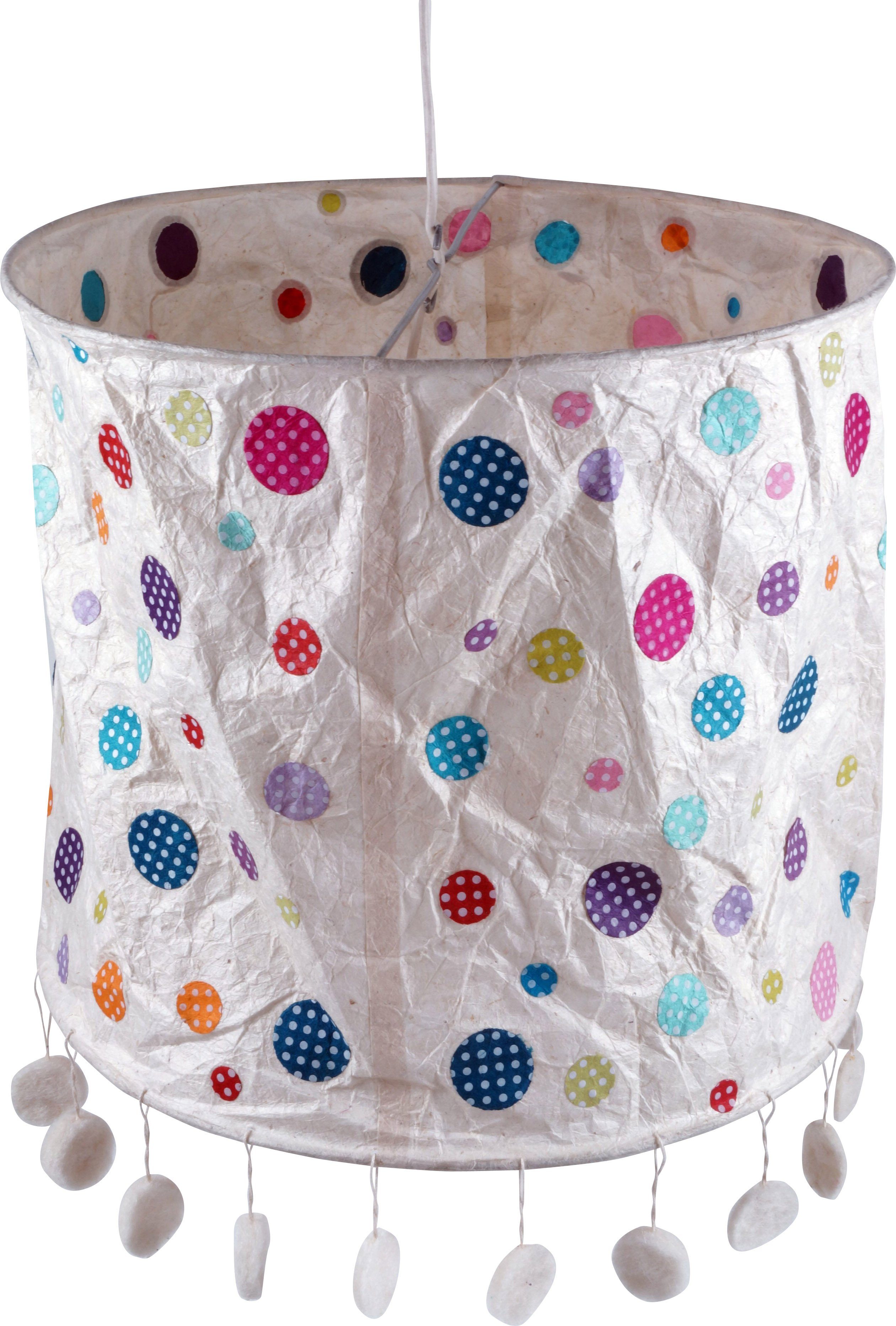 Guru-Shop Lampenschirm Runde Papier Hängelampe, Papierlampenschirm.. günstig online kaufen