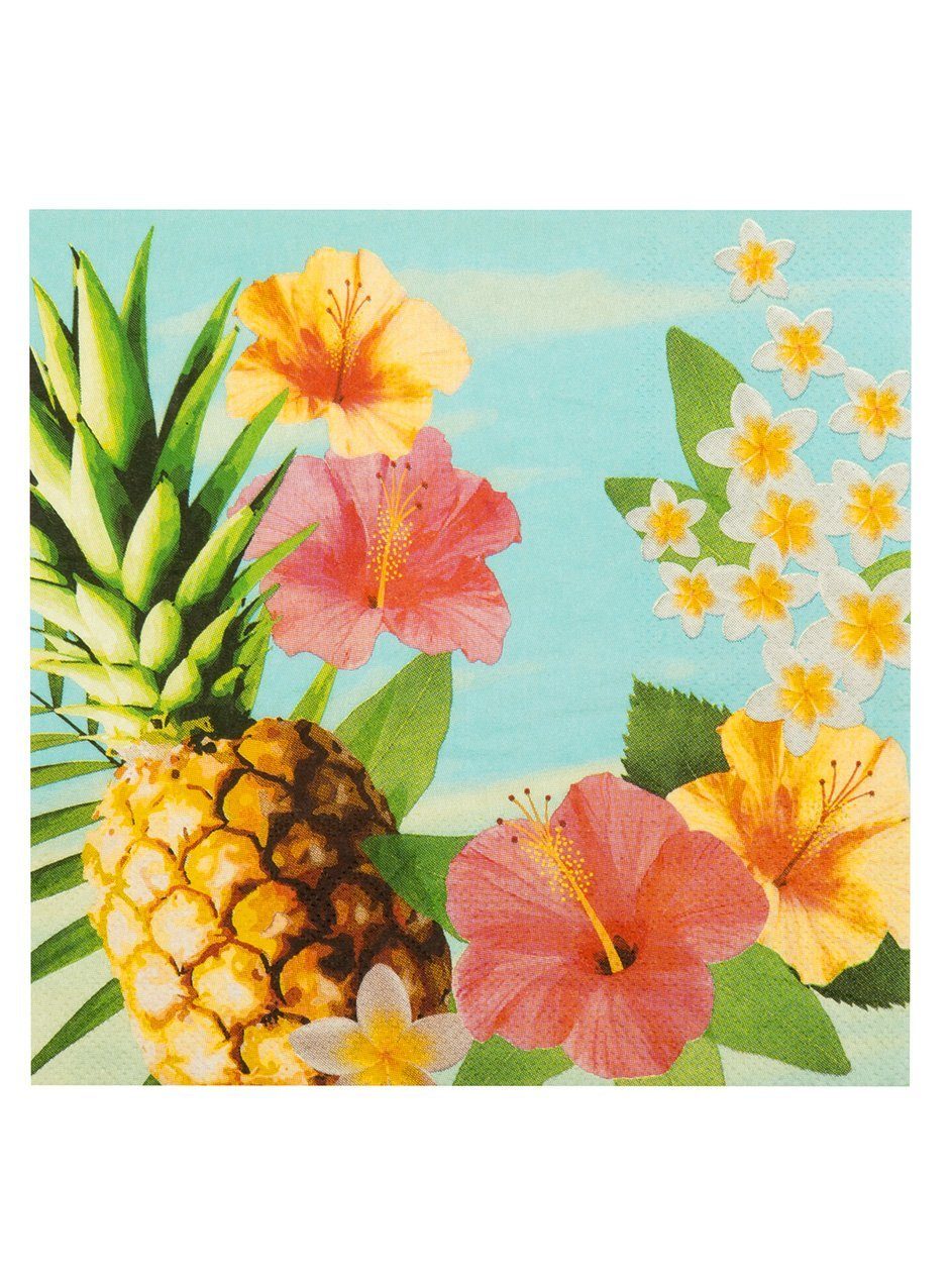 Alles Party Hawaii PVC, Du Set, Boland sommerliche für Beachparty: Einweggeschirr-Set Tischdeko Südsee, Part was Karibik, Papier, Deine