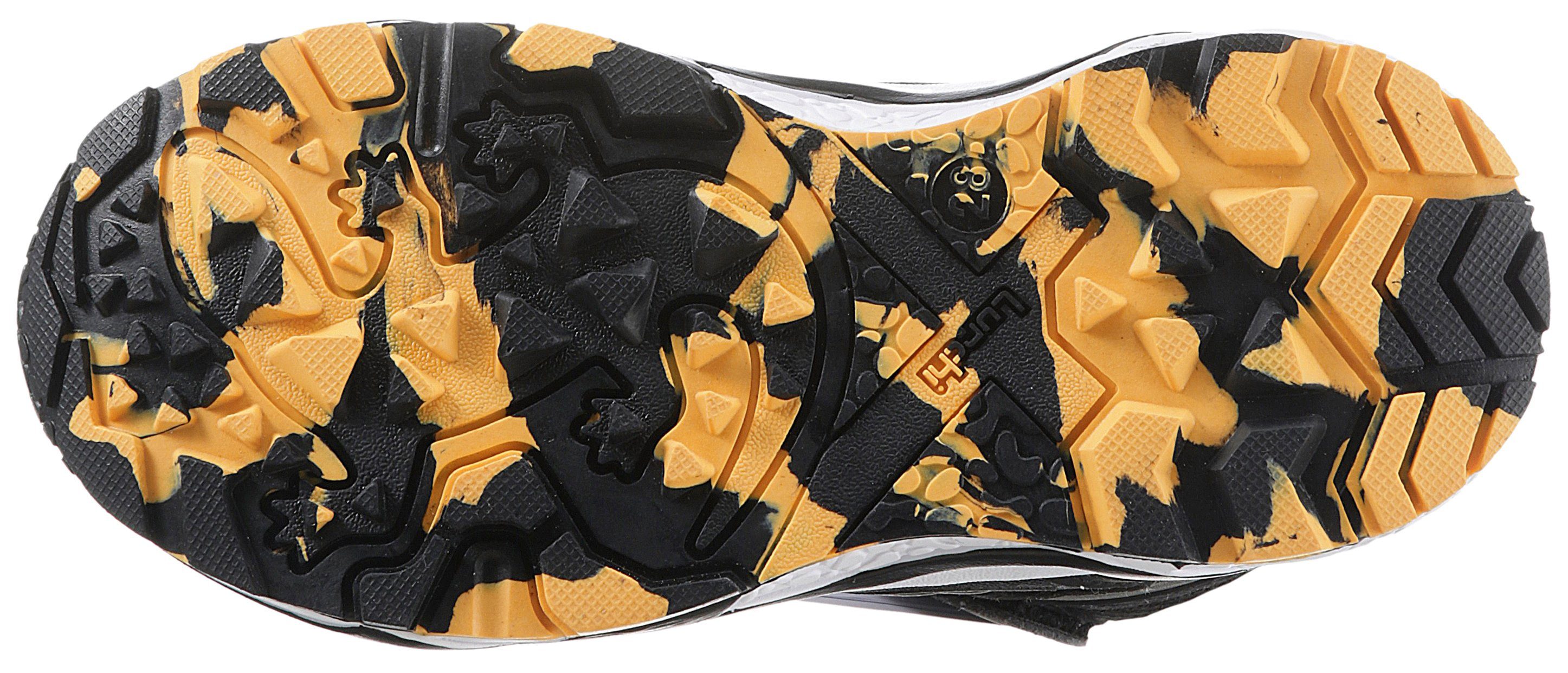 Lurchi YK-ID by wasserabweisender TEX-Membrane Sneaker Leonard-Tex schwarz-orange mit
