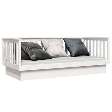 furnicato Bett Tagesbett Weiß 100x200 cm Massivholz Kiefer