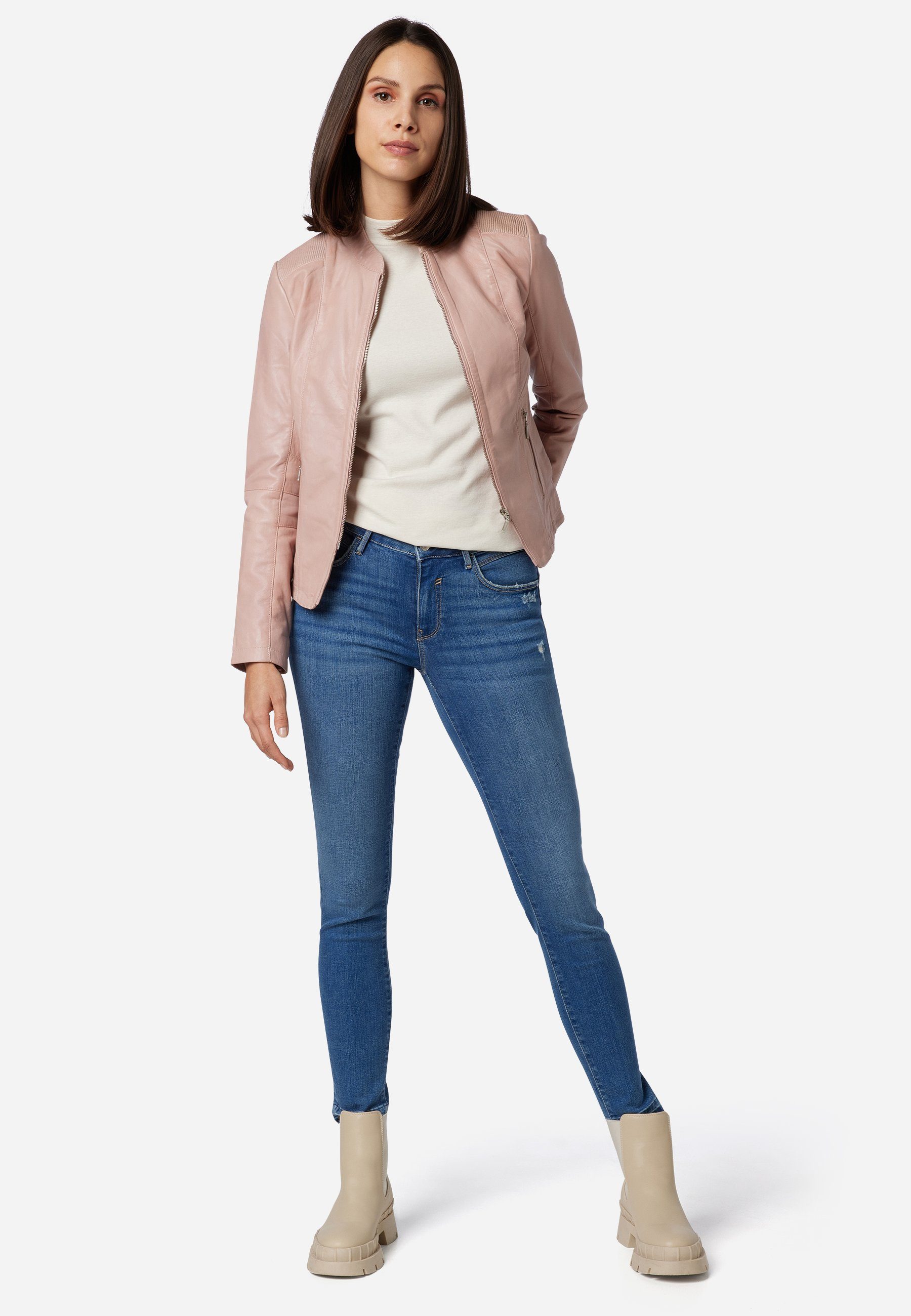 RICANO Lederjacke Abigale Lederjacke aus butterweichem Lamm leder günstig online kaufen
