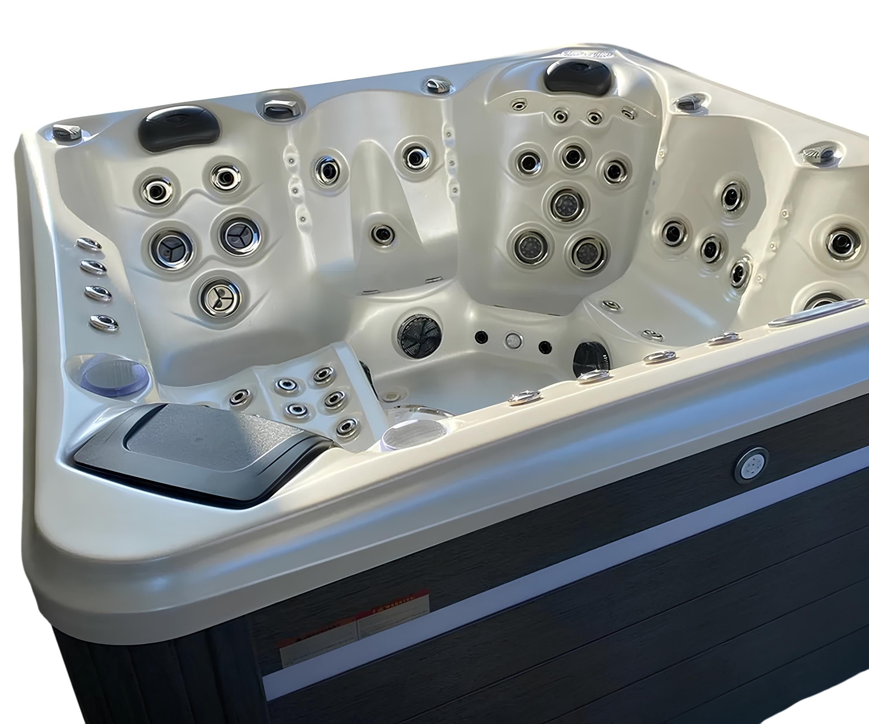 JVmoebel Whirlpool-Badewanne Freistehender Outdoor-Whirlpool 200x200 cm in Weiß aus Acryl, Made in Europe