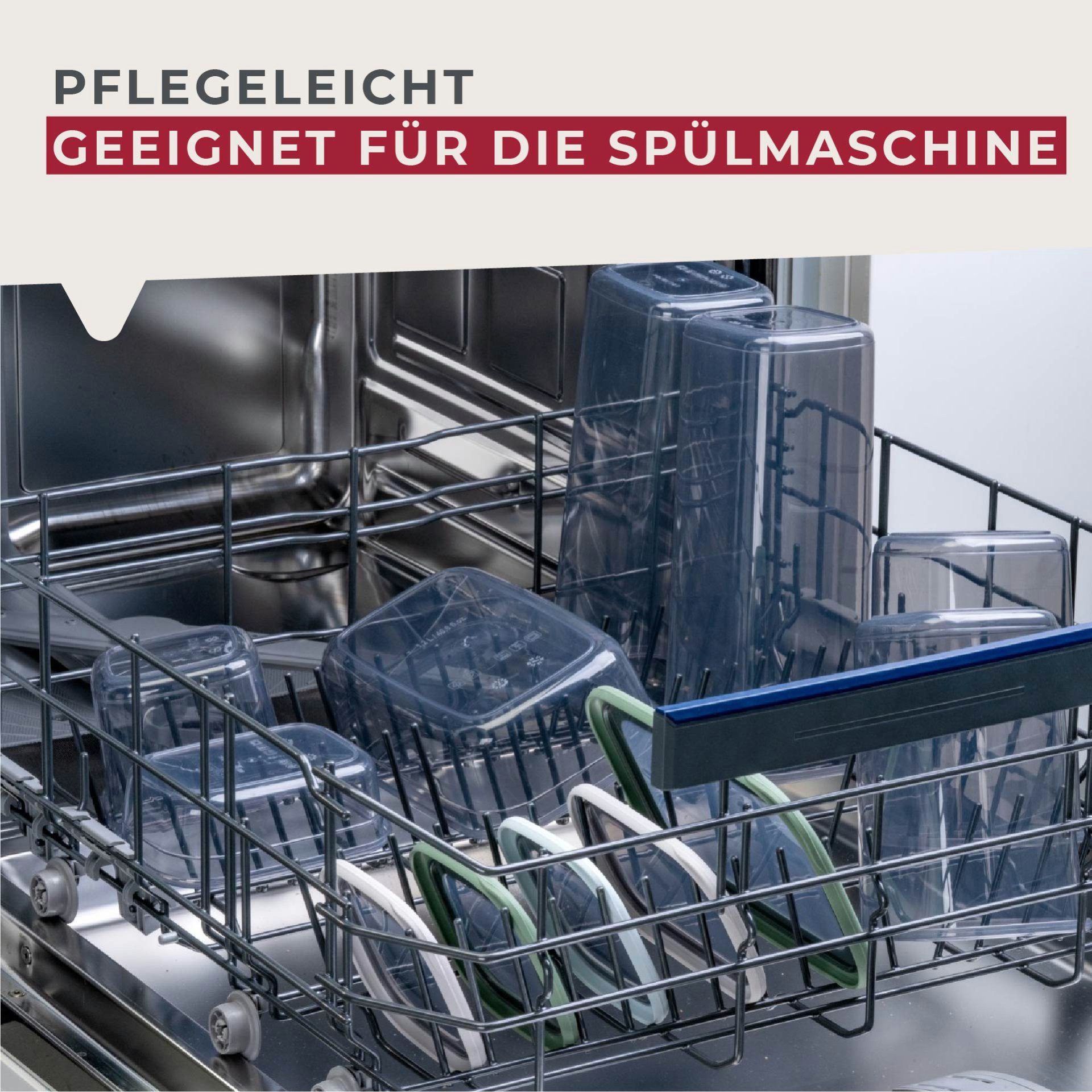 FACKELMANN Aufbewahrungsdose Vorratsbox, Snackbox, Aufbewahrungsbox, Lunchbox