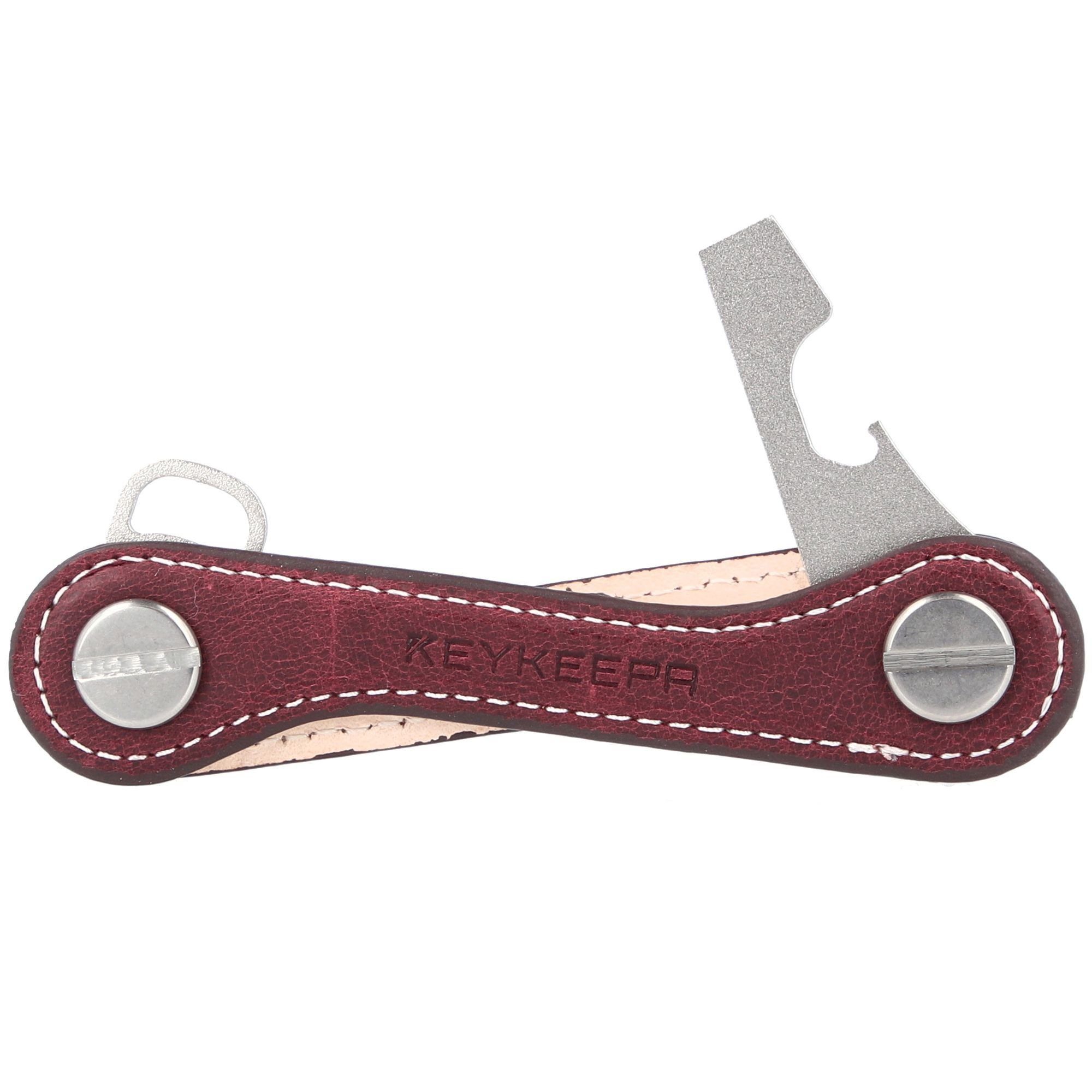 Keykeepa Schlüsseltasche Leather, Leder merlot red