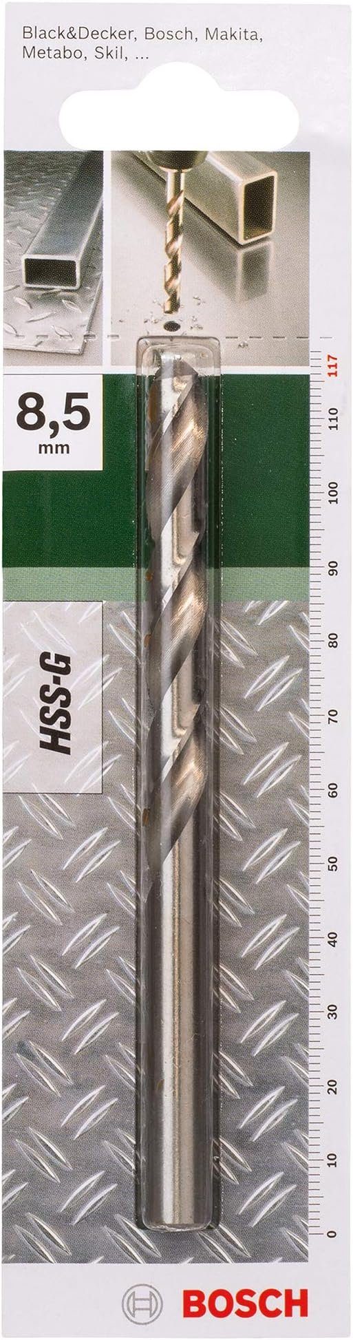 und mm) HSS-G (8,5 geschliffen BOSCH Bitset Bohrer- Metallbohrer Bosch