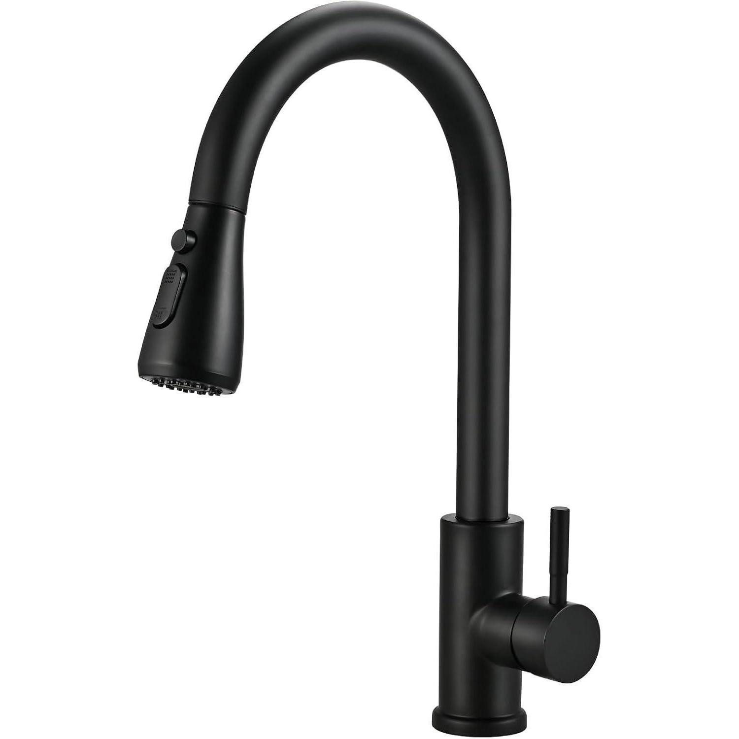 LuxusKollektion Spültischarmatur Wasserhahn Küche Schwarz Hochdruck Auszieh günstig online kaufen