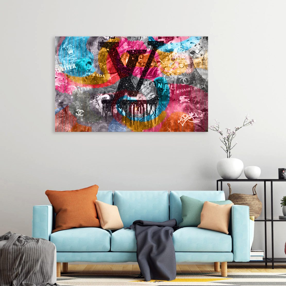 Artedinoi Leinwandbild Pop Art Luxury Lifestyle luxus Wandbild Leinwandbild Bild Kunst XL, Luxus-Lifestyle-Motiv